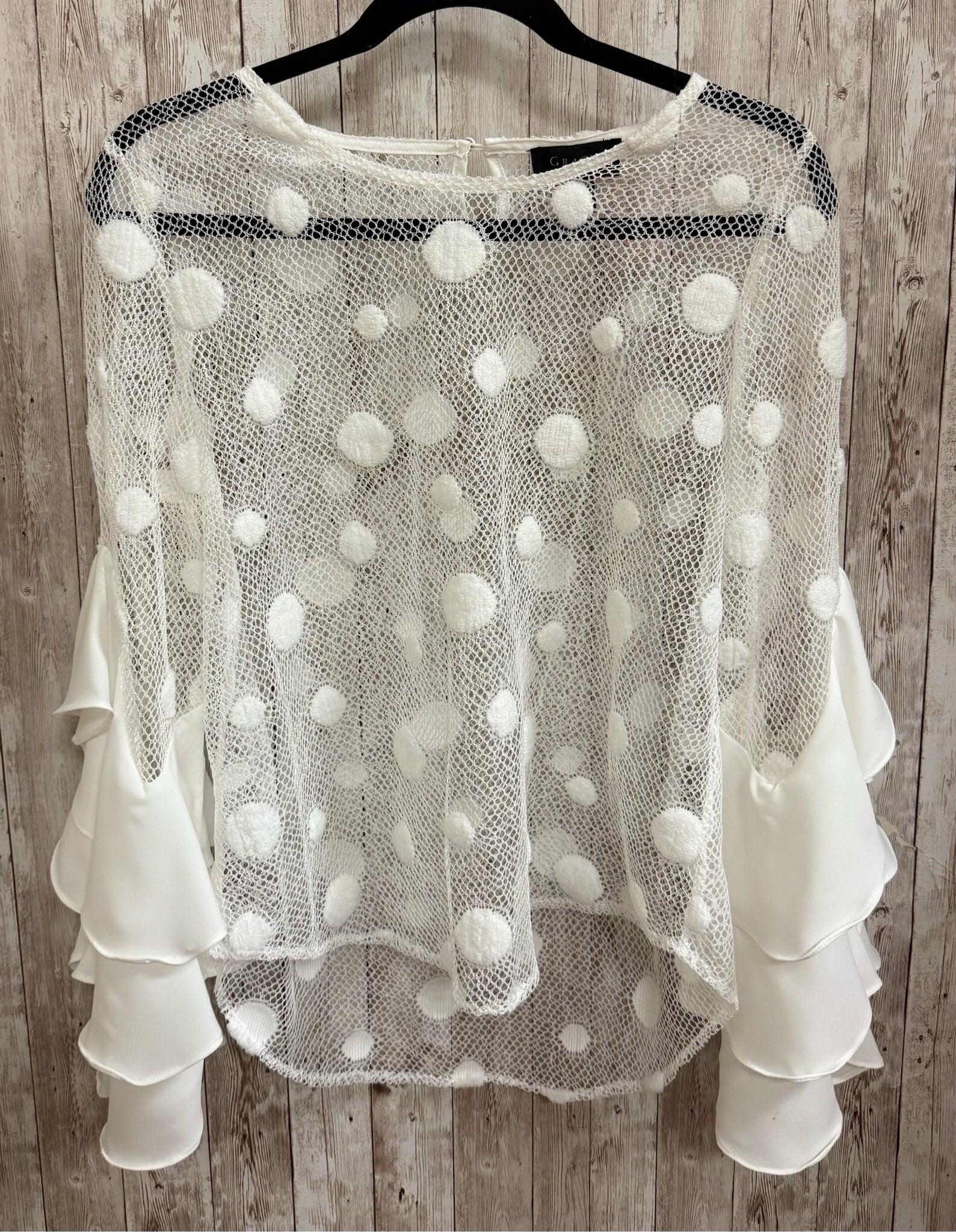 Size L GRACIA White 2 PC Top