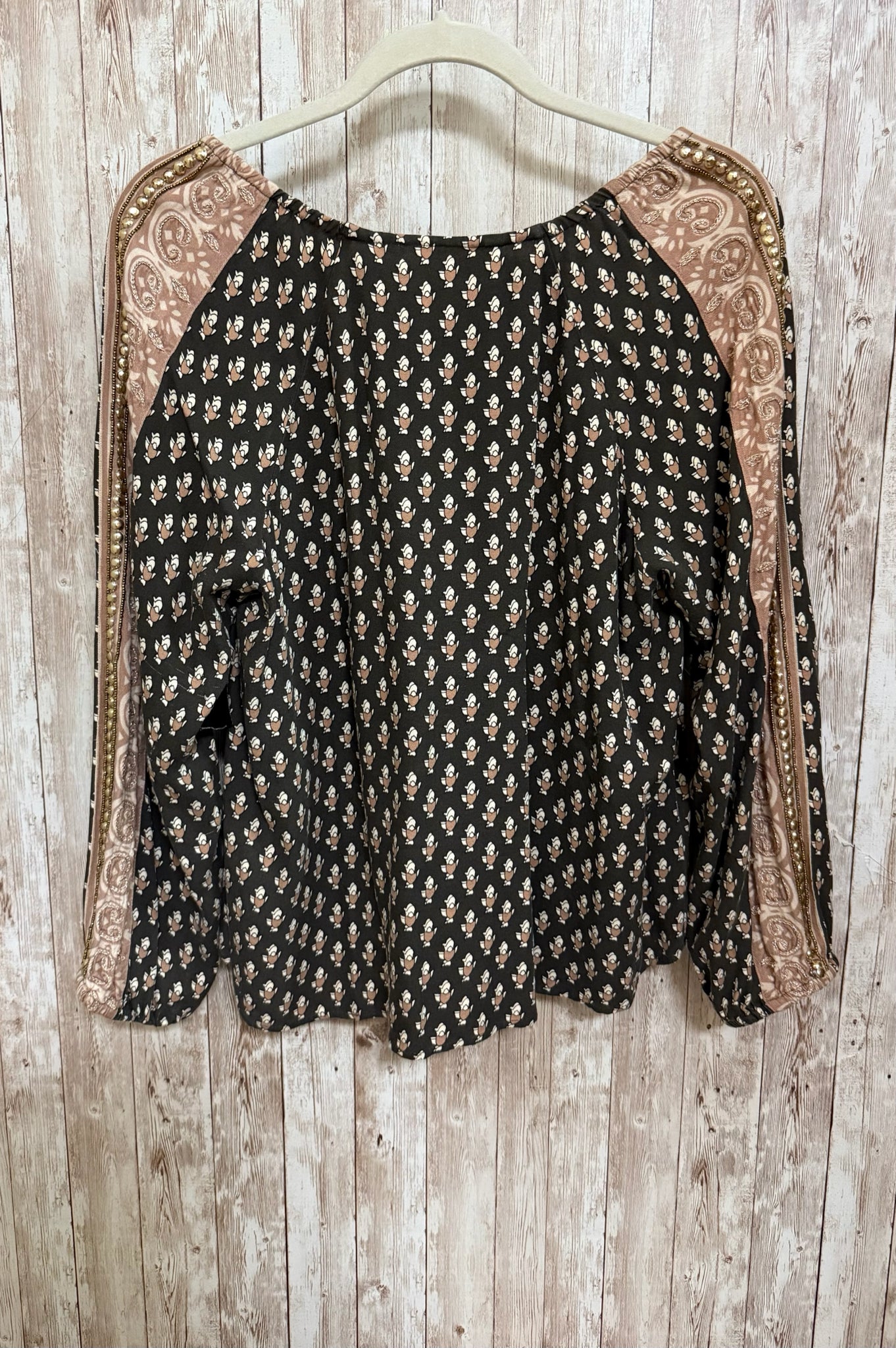 SOFT SURROUNDINGS Size M Brown Print Top