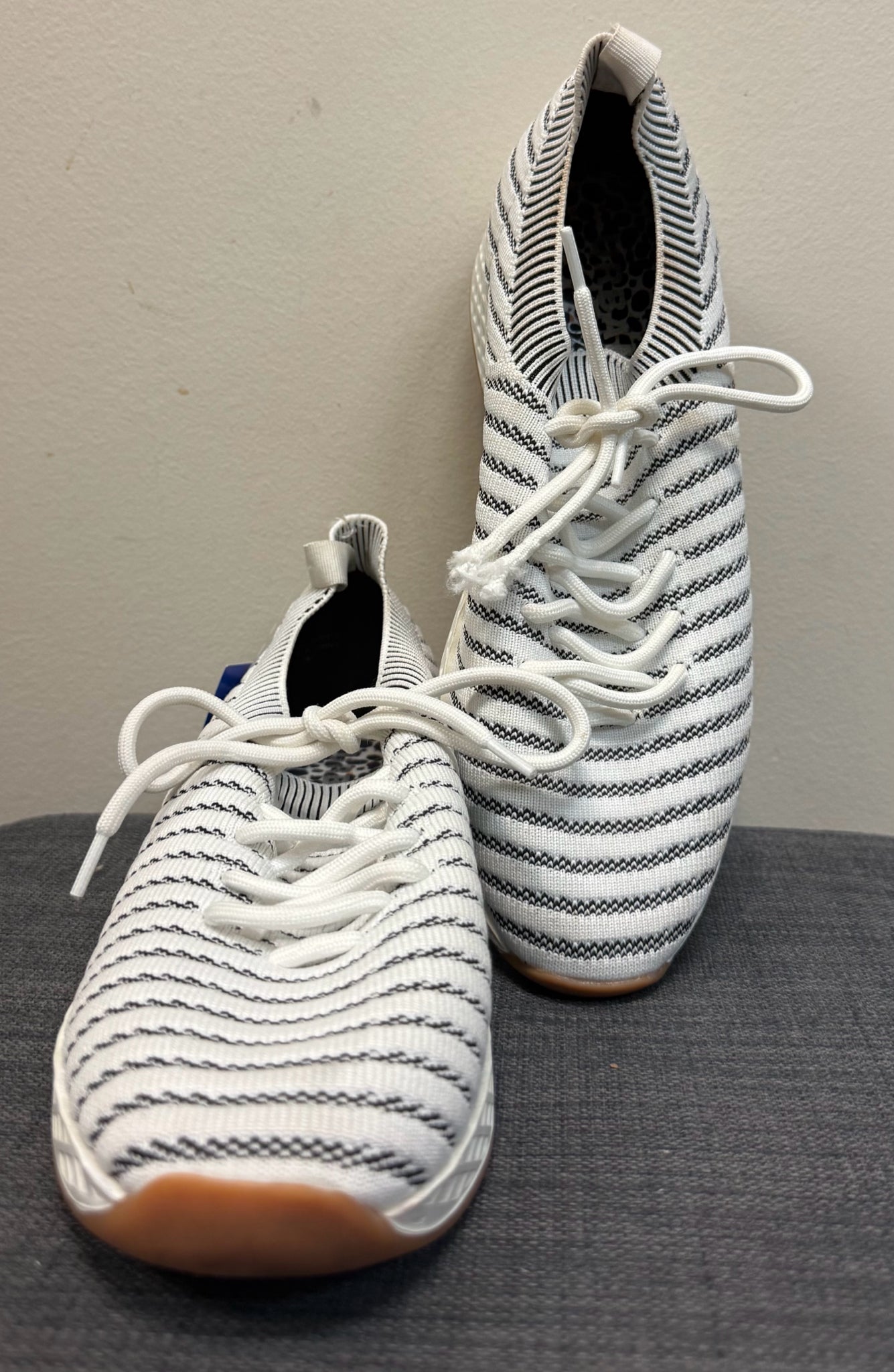 9 J/SLIDES White and Black Sneakers