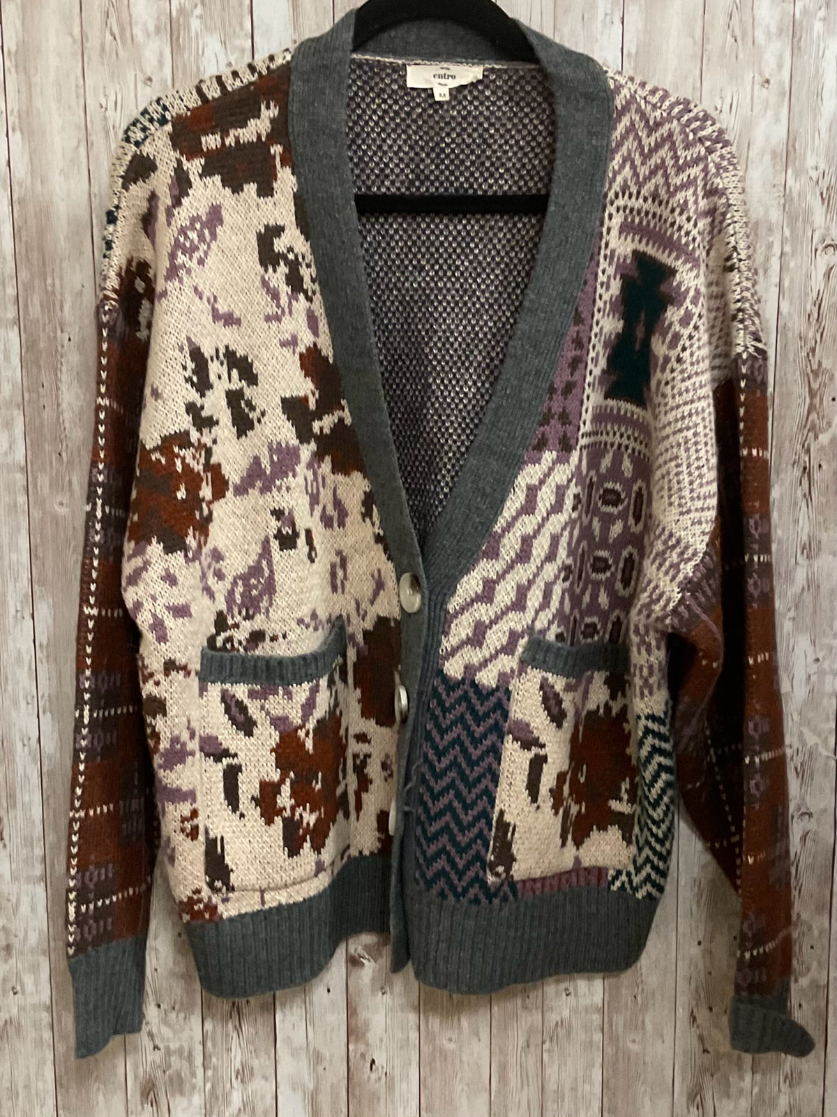 Size M ENTRO MULTI COLOR Cardigan