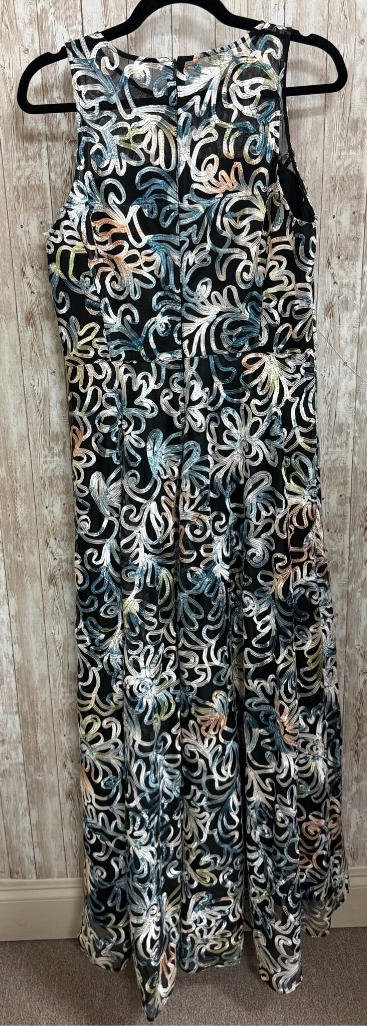 Size 10 TAHARI Black Print Dress