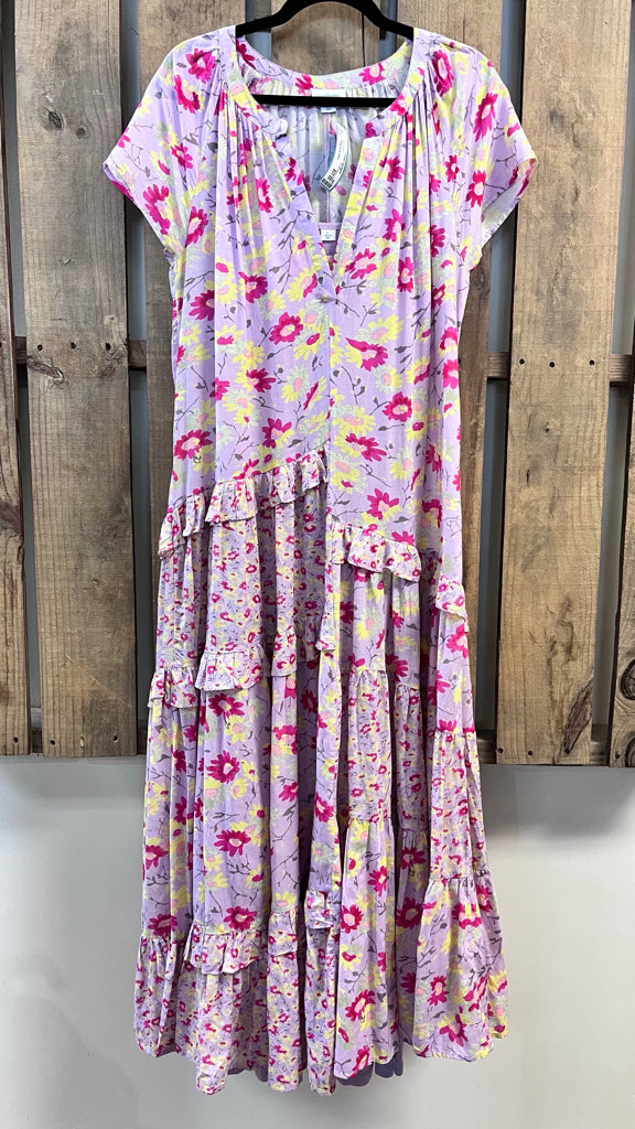 SUNDANCE Size L LILAC AND PINK FLORAL 2 PC Dress
