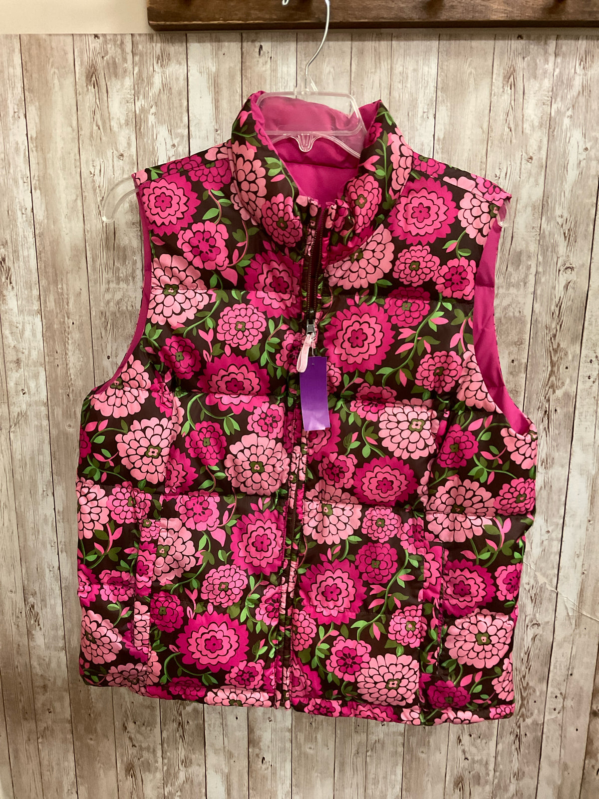Size L LILLY PULITZER PINK AND BROWN Vest