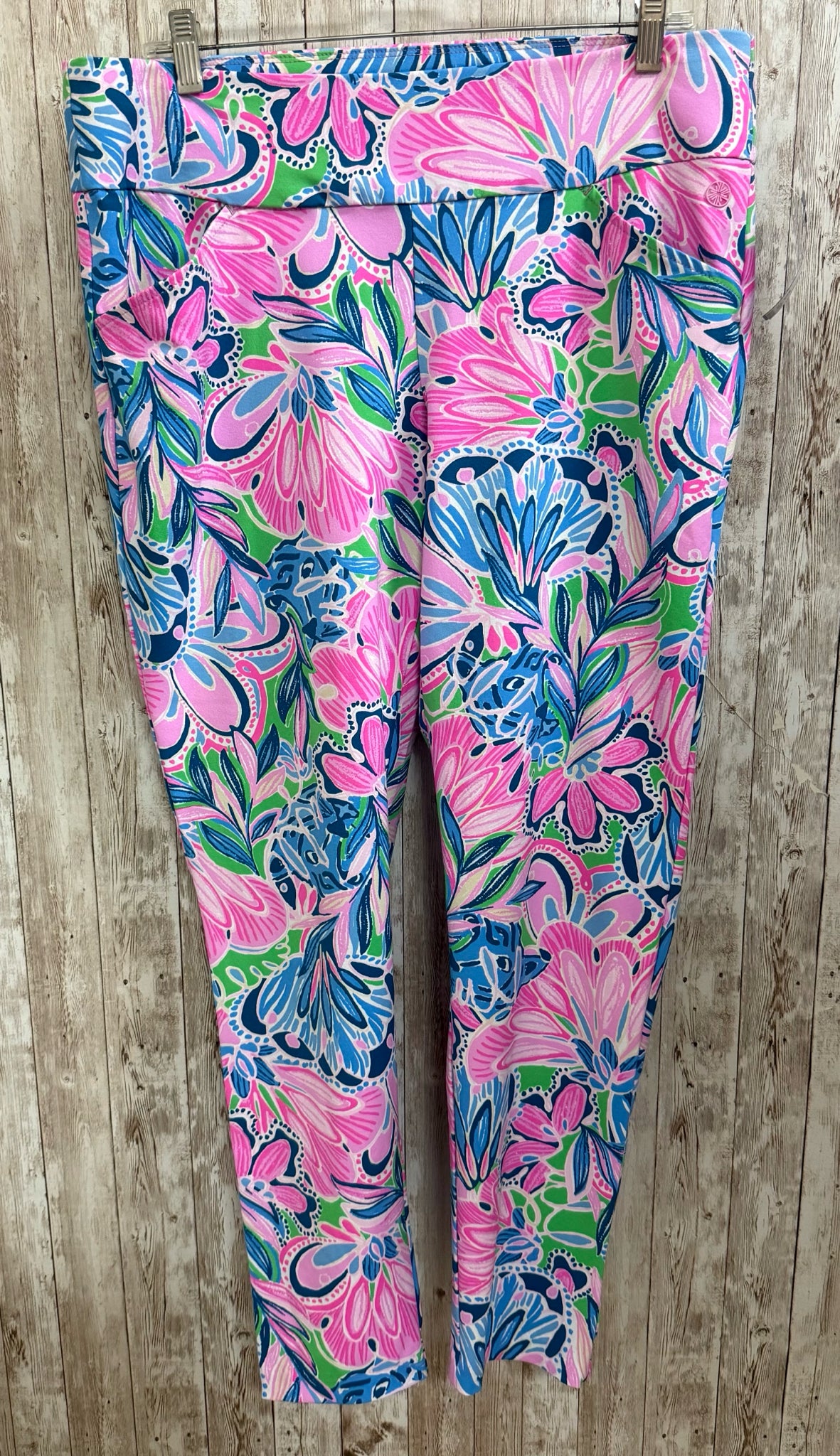 Size 12 LILLY PULITZER PINK FLORAL Pants