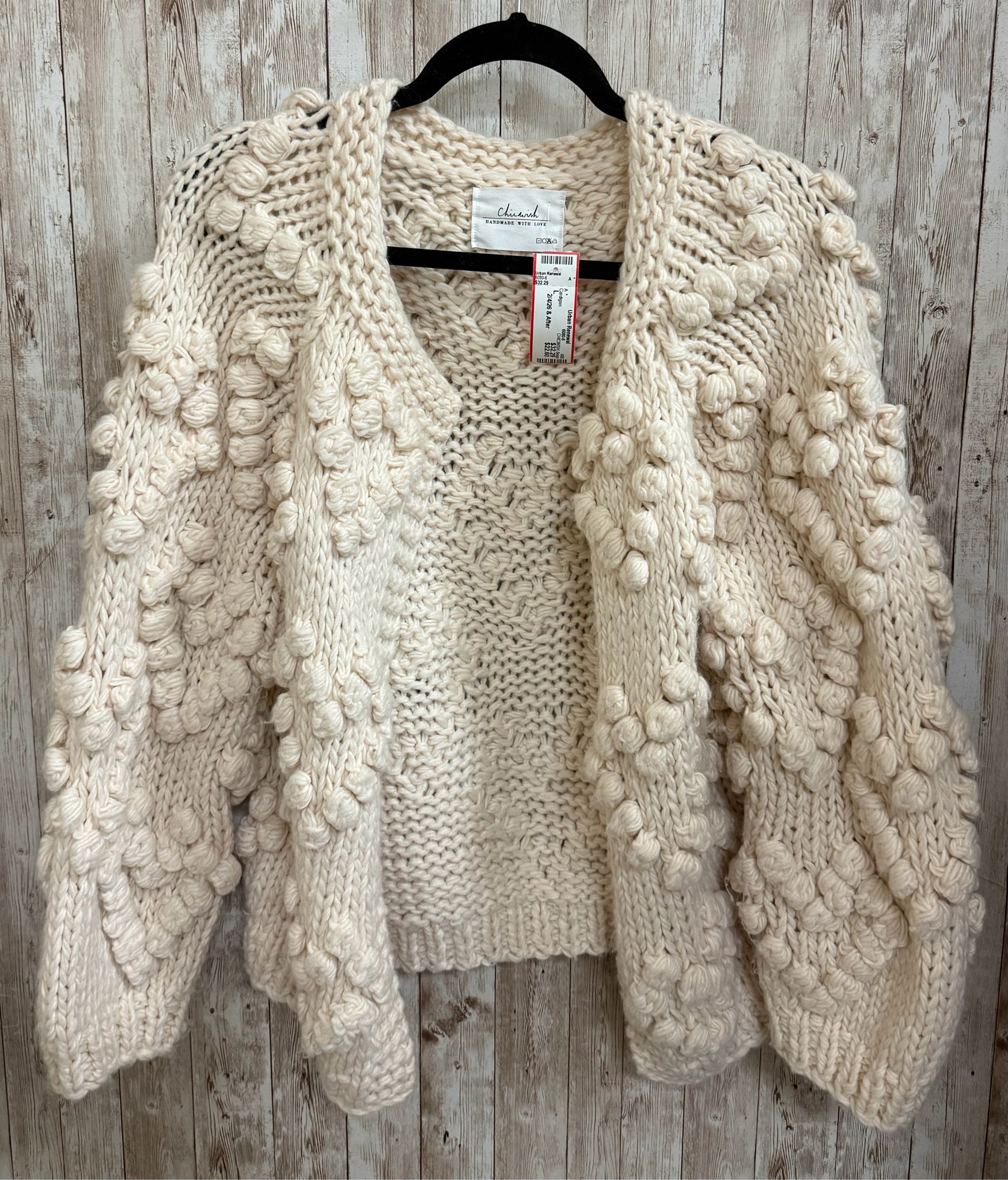 Size L CHICWISH Beige Cardigan