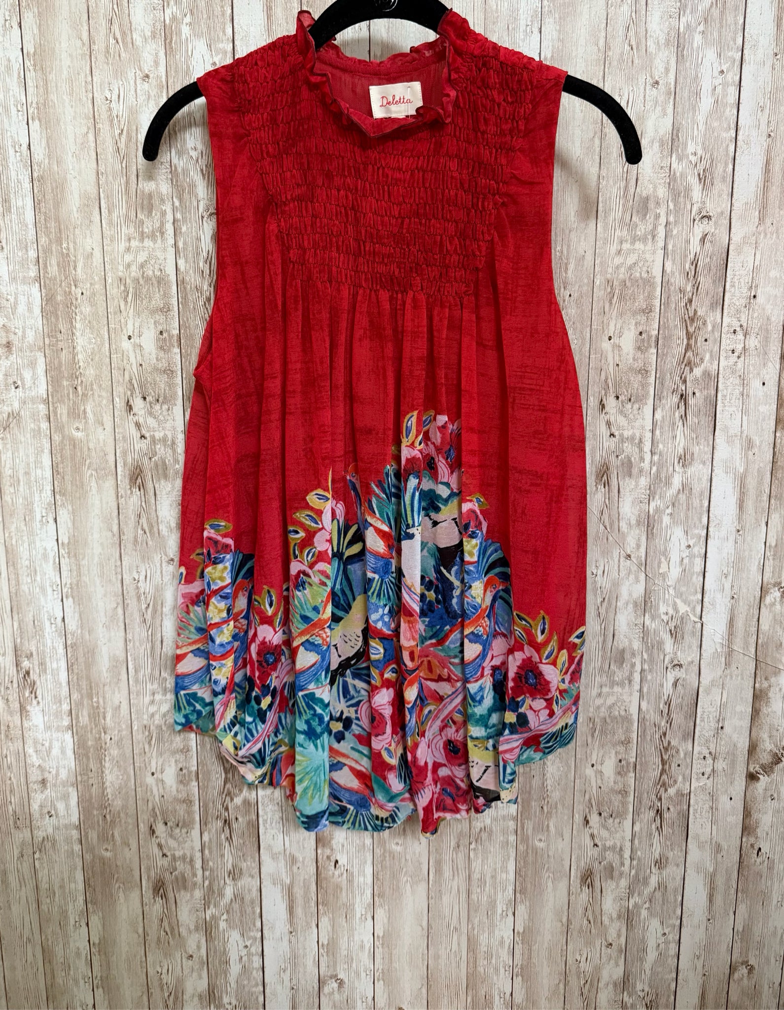 DELETTA Size M Red Top