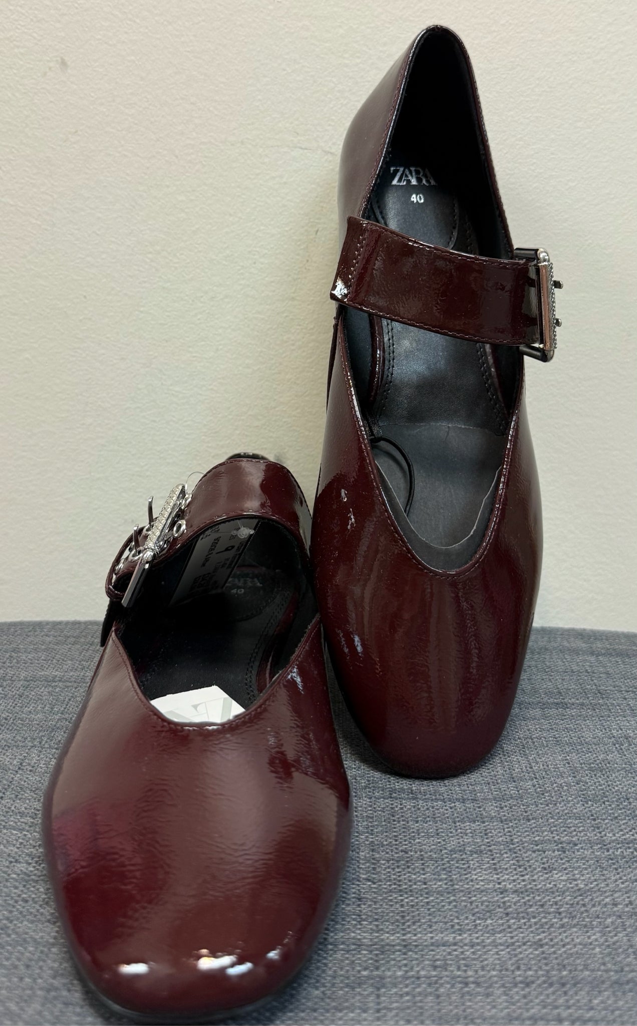 9 ZARA Burgundy SHOES