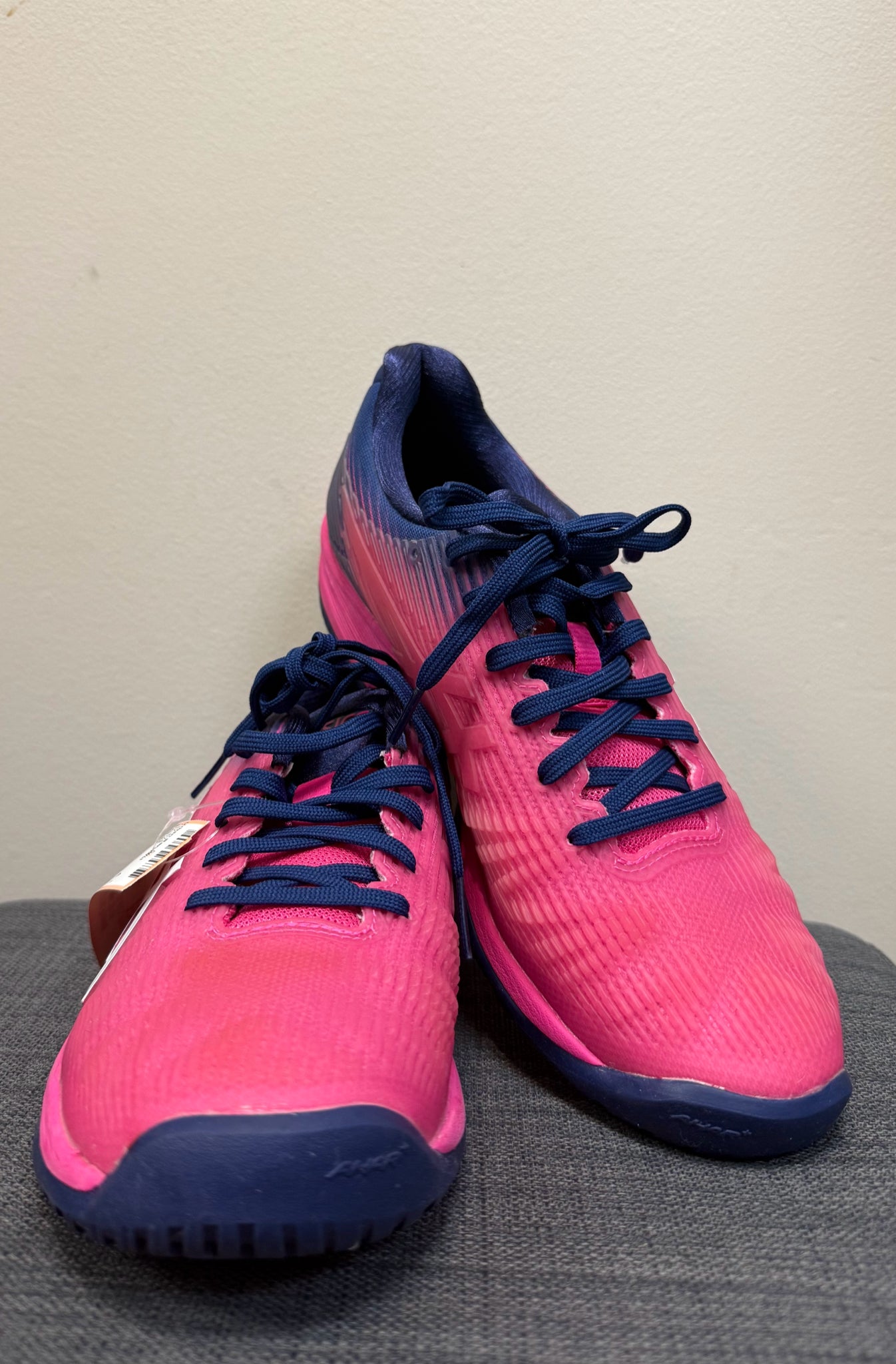 8 ASICS PINK AND BLUE SHOES