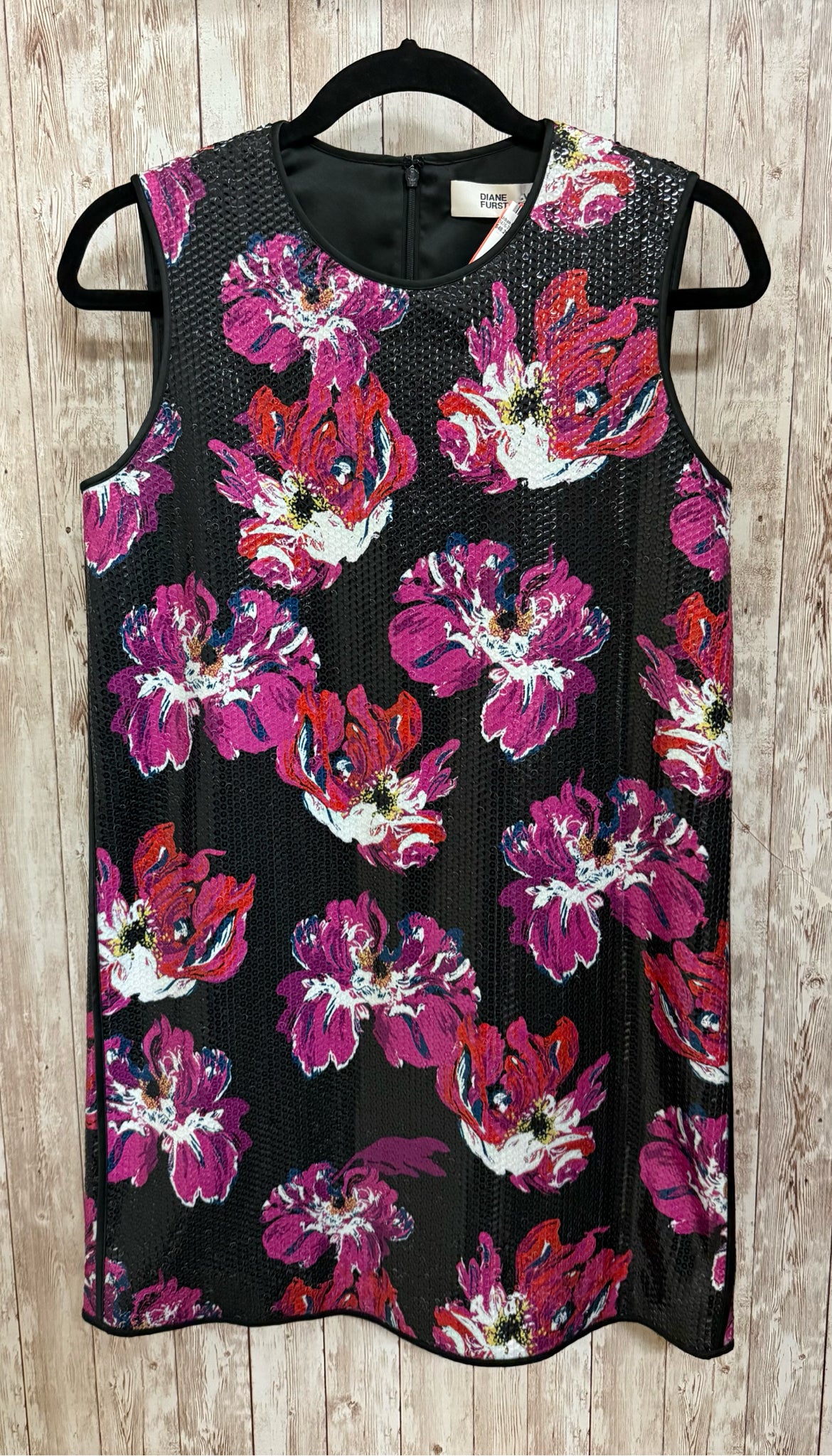 DIANE VON FURSTEN Size XXS BLACK FLORAL Dress