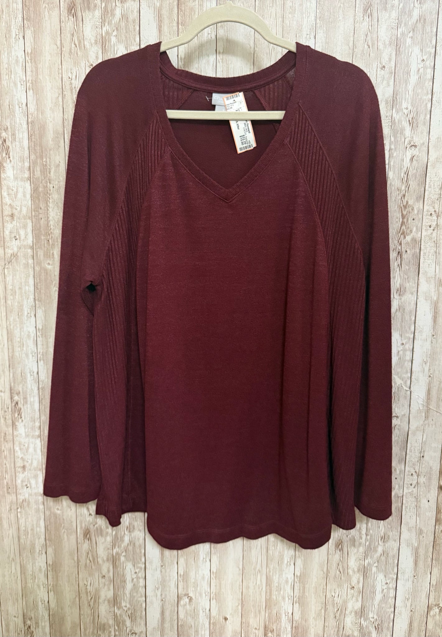 CHICO'S Size XL Burgundy Sweater
