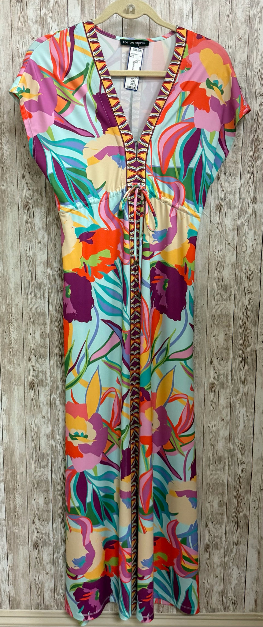Size XS BOSTON PROPER TEAL AND PINK Dress