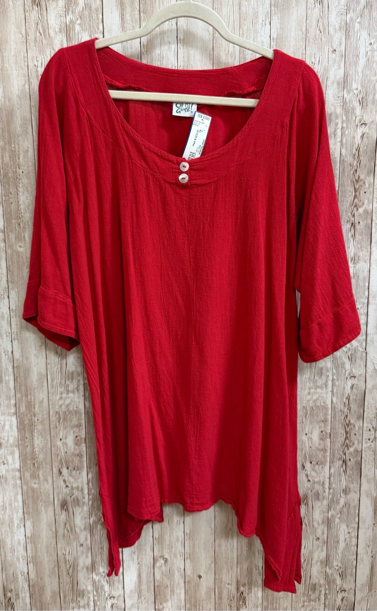 Size XL OH MY GAUZE Red Top