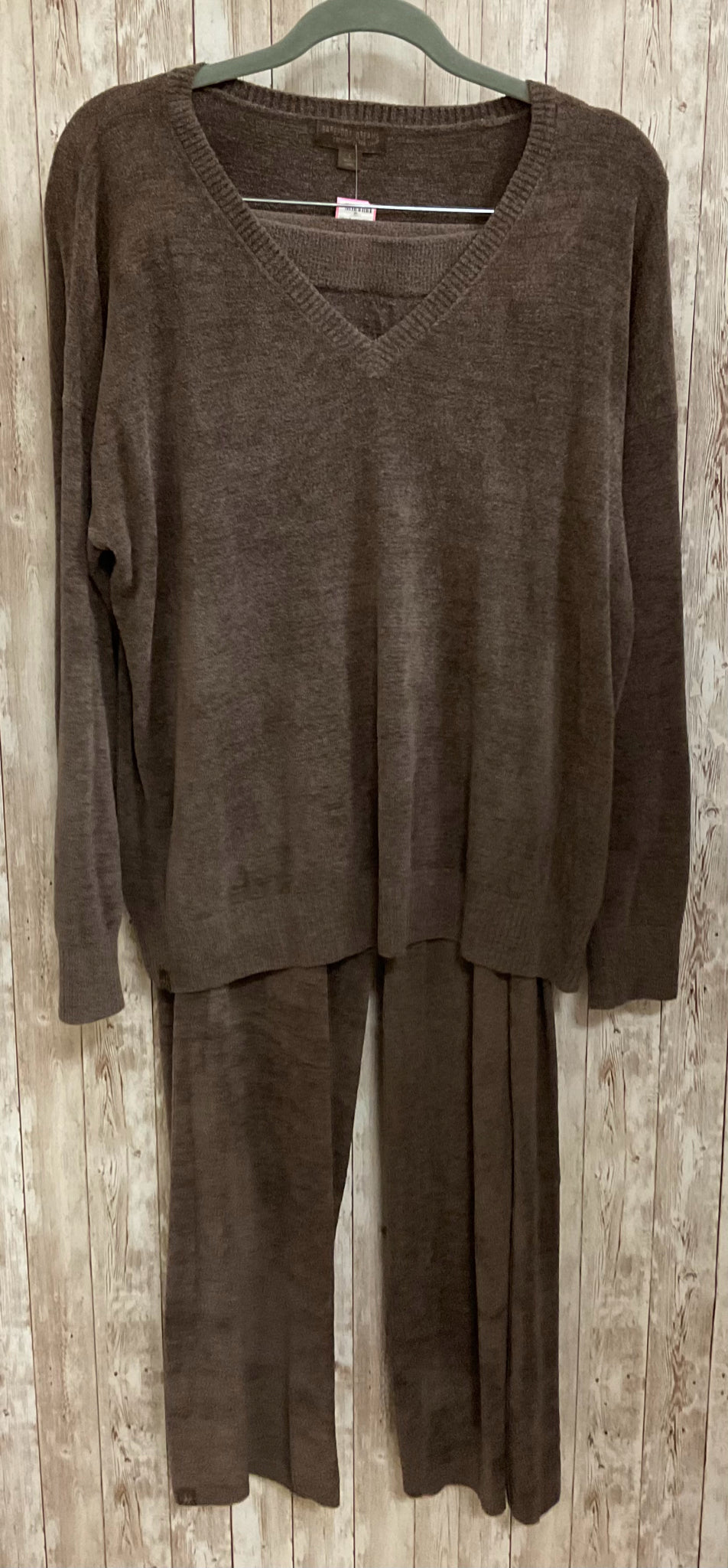 Size L BAREFOOT DREAMS Brown 2 PC PANT SET