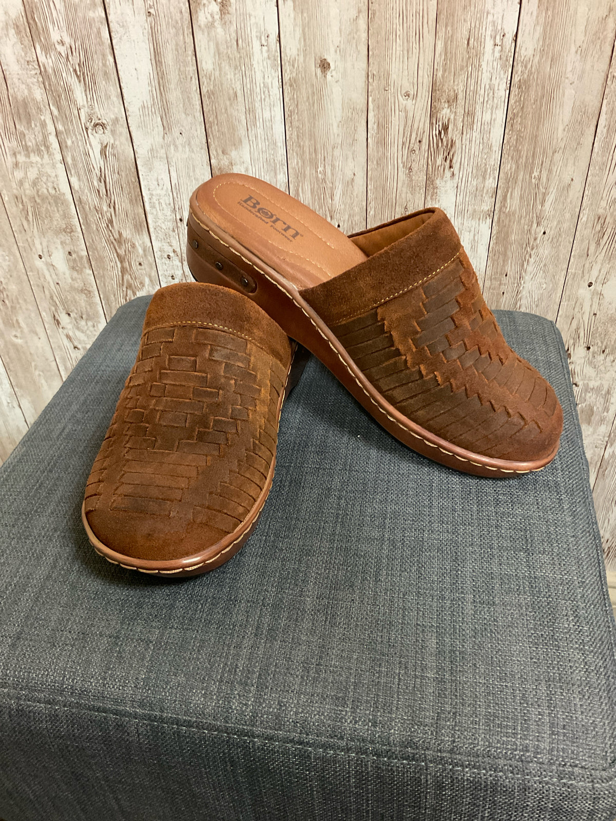 7 BORN Brown Clogs