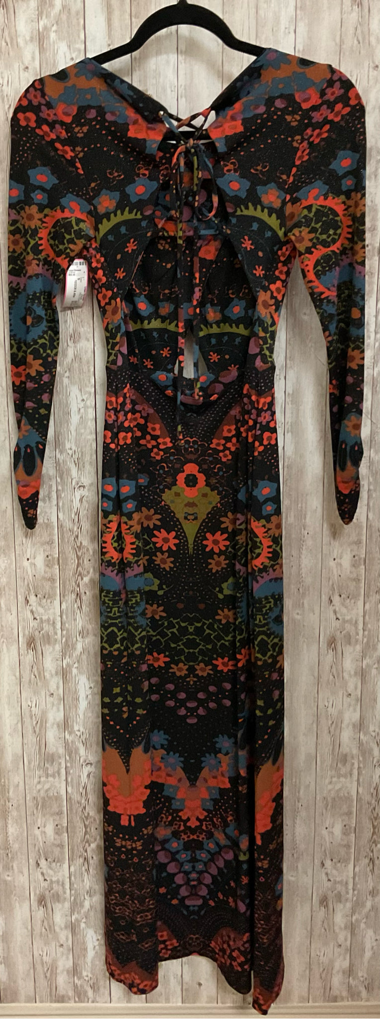 Size S FREE PEOPLE BLACK AND RUST FLORAL Dress