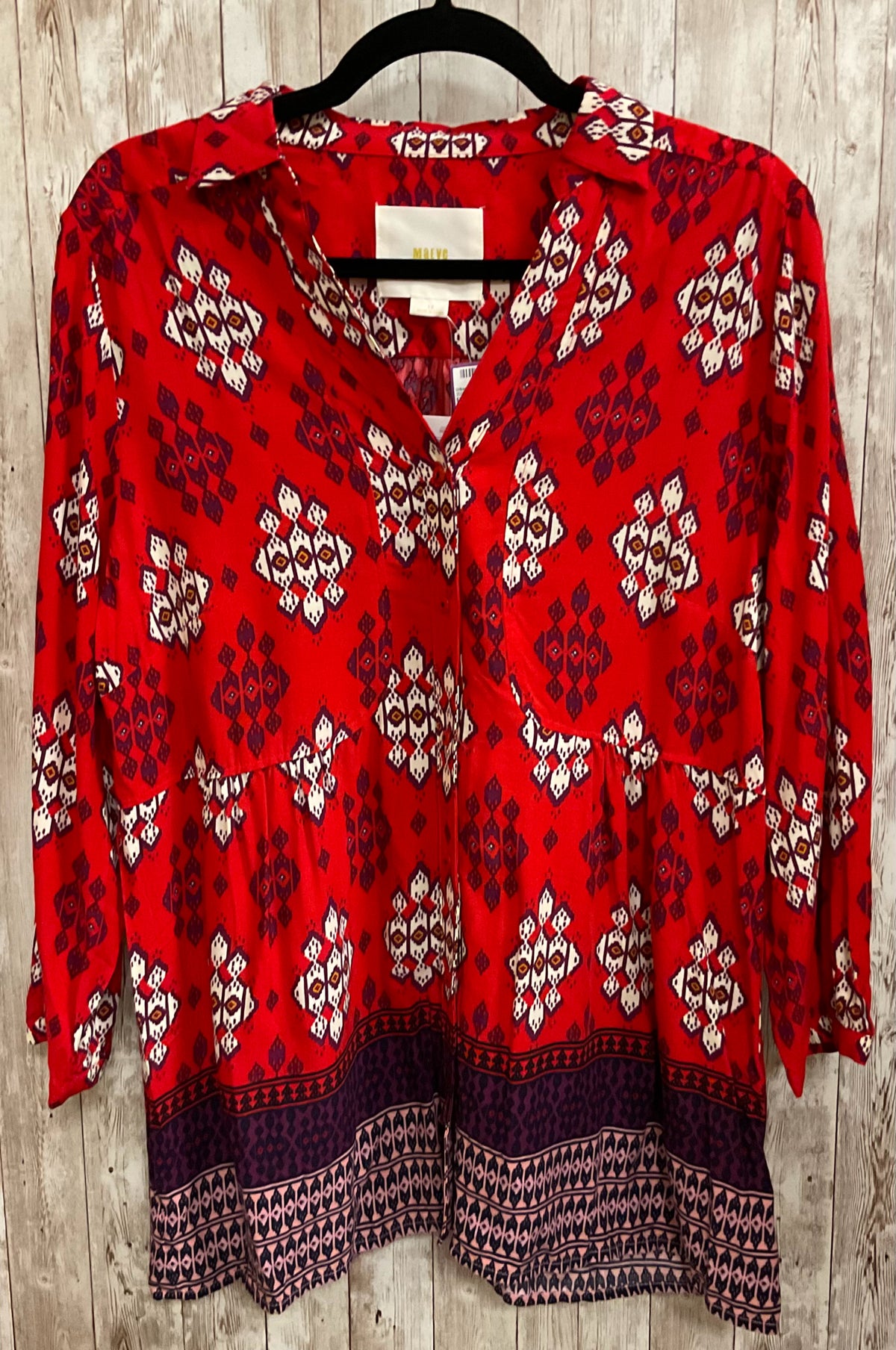 Size 12 MAEVE Red Print Top
