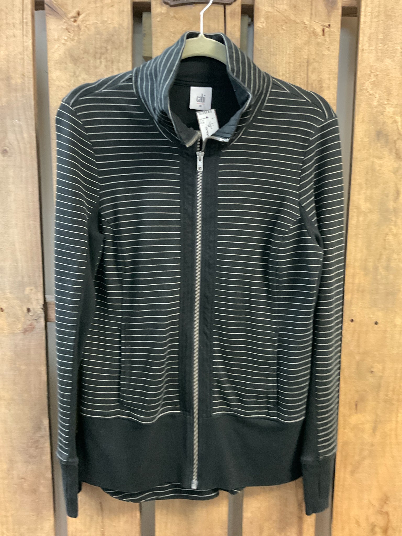 Size M CABI BLACK STRIPE Jacket