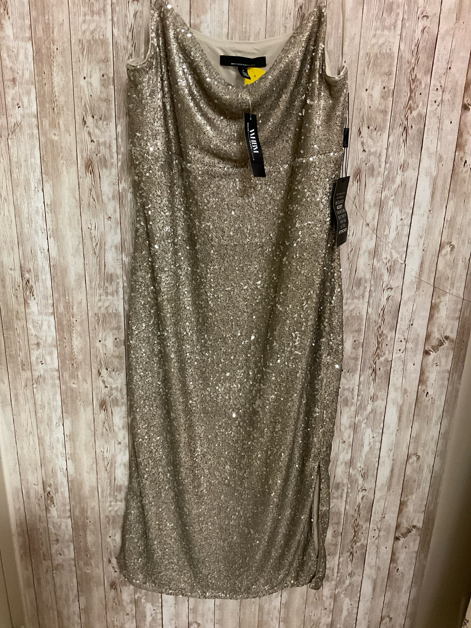 WHITEHOUSE/BLACK MKT Size 8 Gold Dress