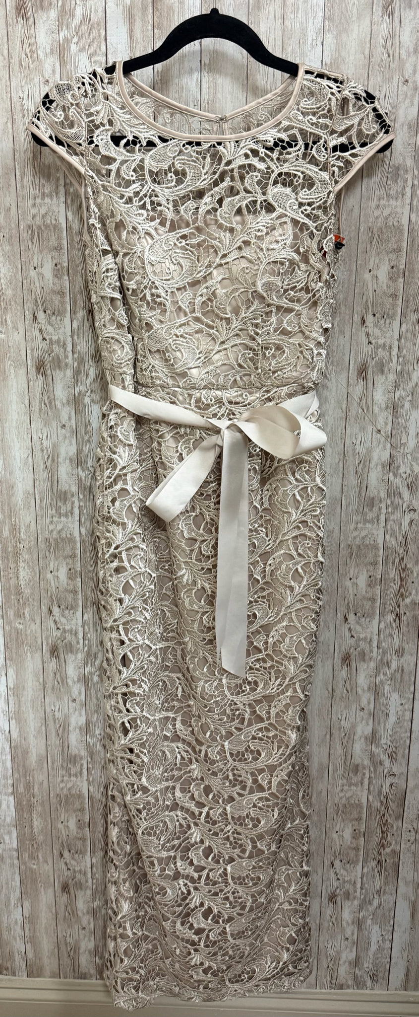 ADRIANNA PAPELL Size S CHAMPAGNE Dress