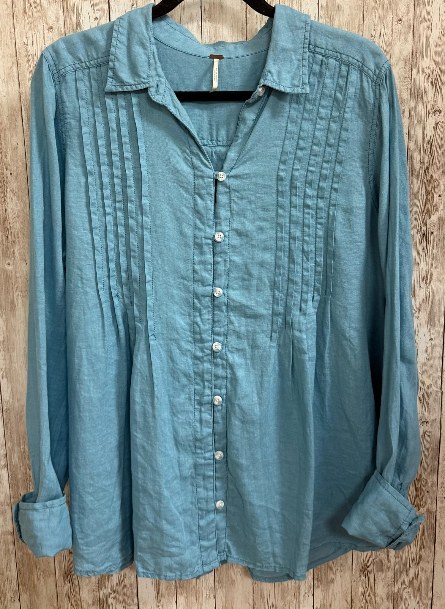 Size L FREE PEOPLE Blue Top