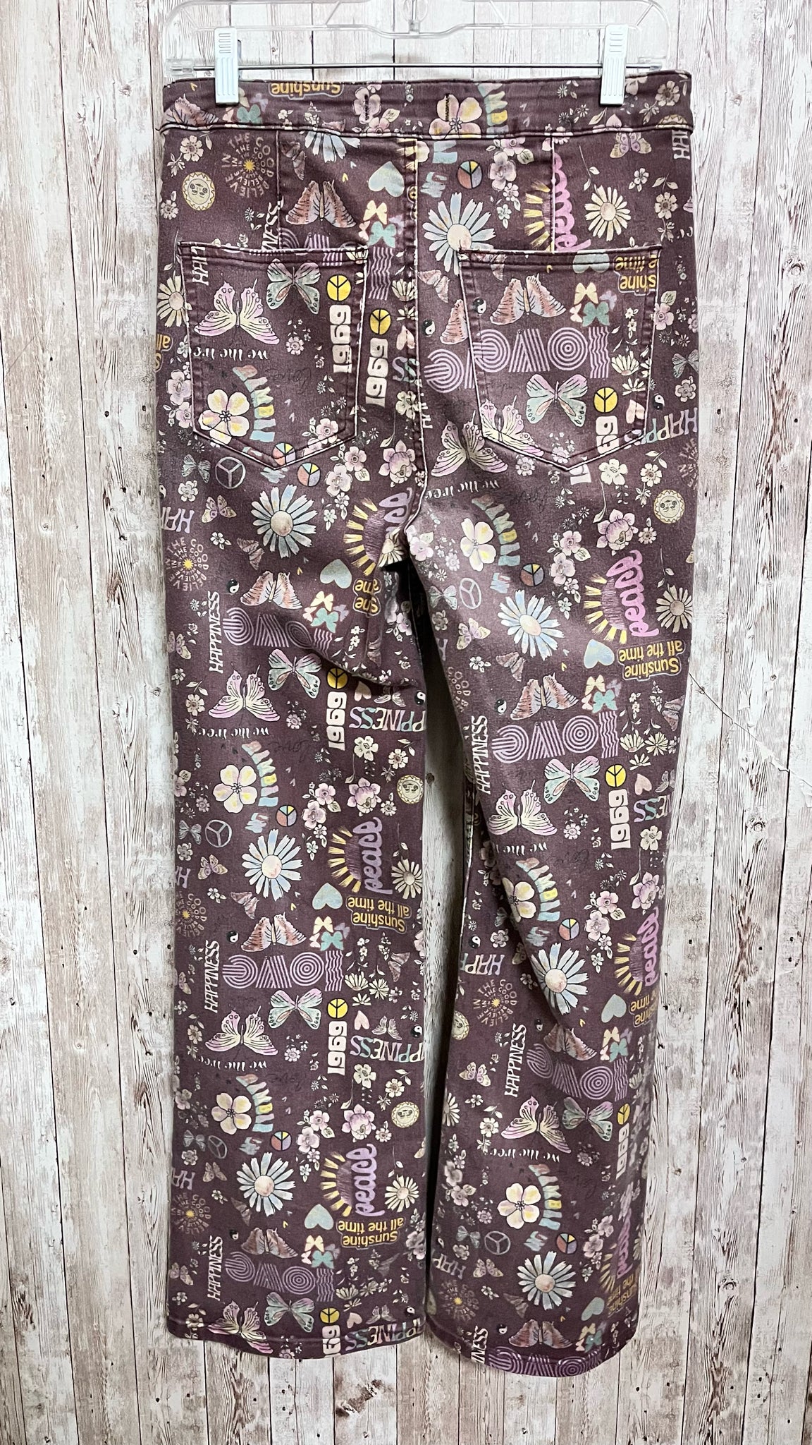 Size 6 WE THE FREE Brown Print Pants