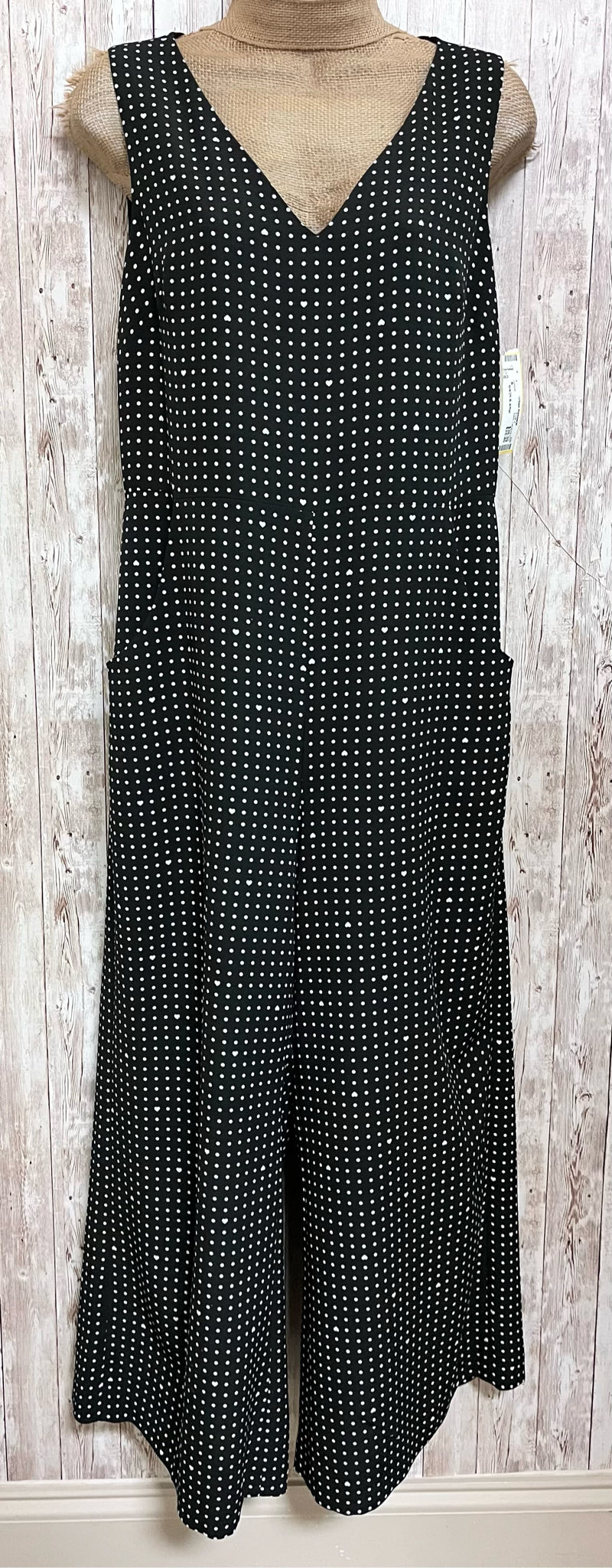 KARL LAGERFELD Size 8 BLACK AND WHITE POLKA DOT Jumper