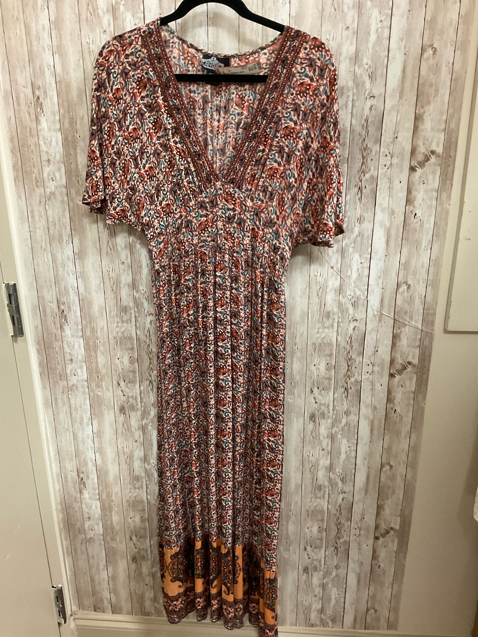 Size S ANGIE RUST PRINT Dress