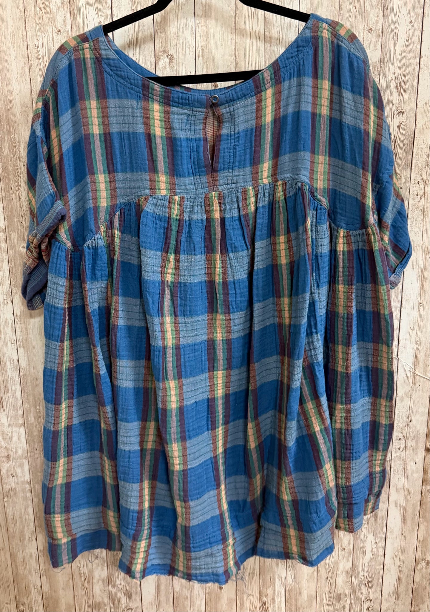 Size L WE THE FREE Blue Top