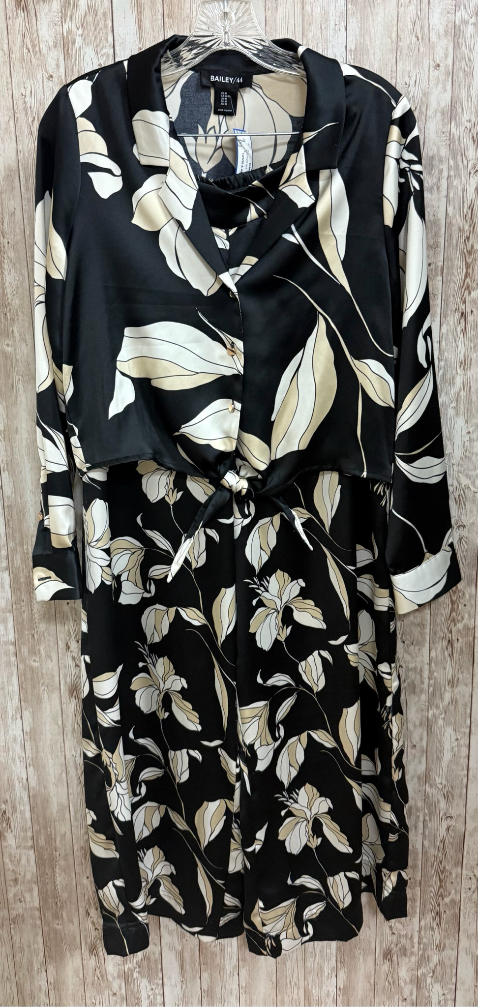 BAILEY44 Size L Black Print 2 PC PANT SET