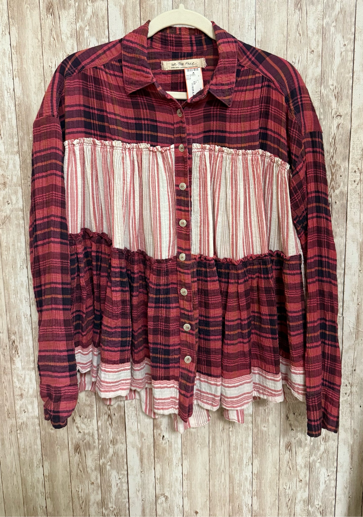 Size XS WE THE FREE Pink Multi Top