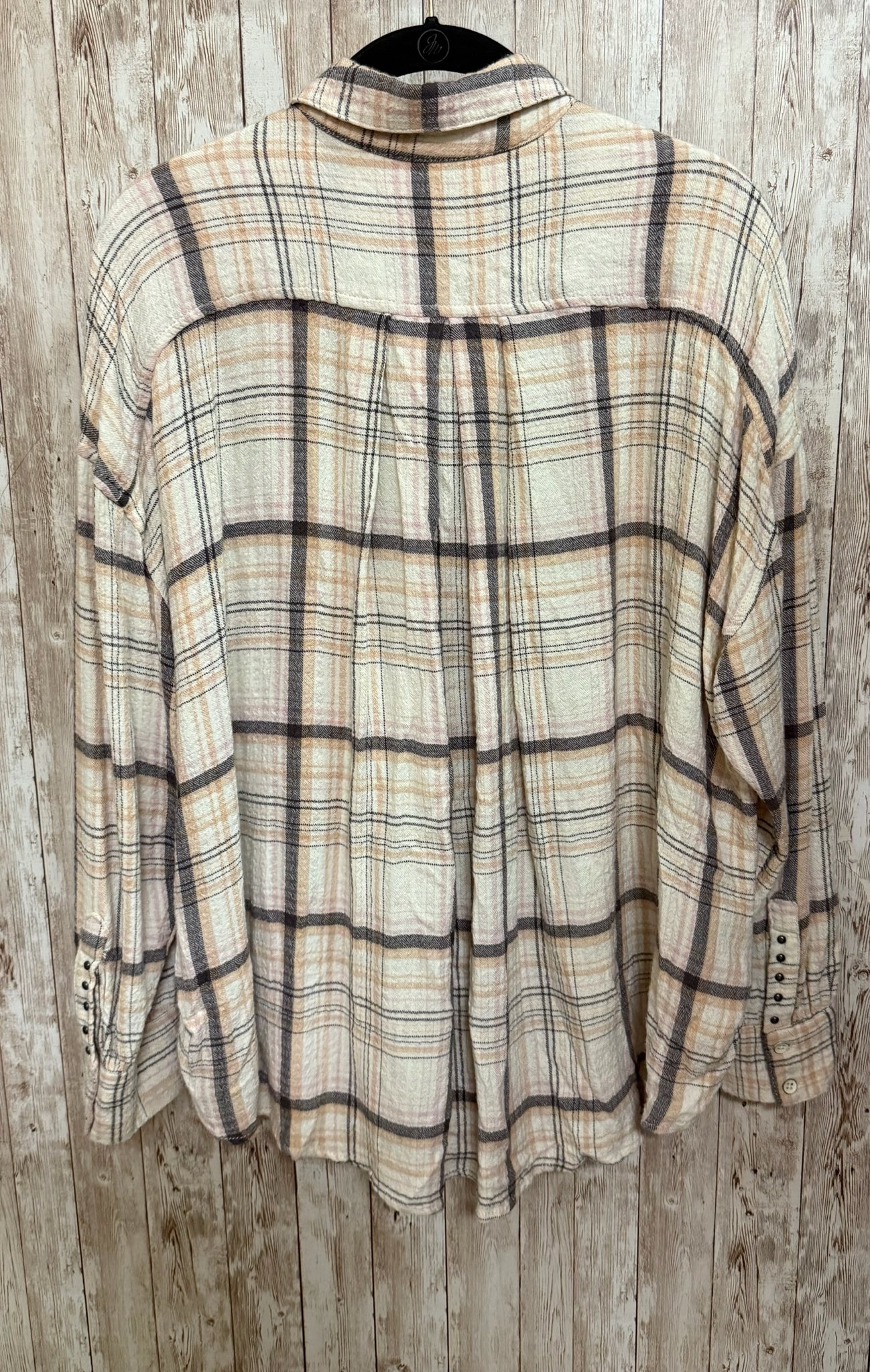 WE THE FREE Size XS CREAM PLAID Top