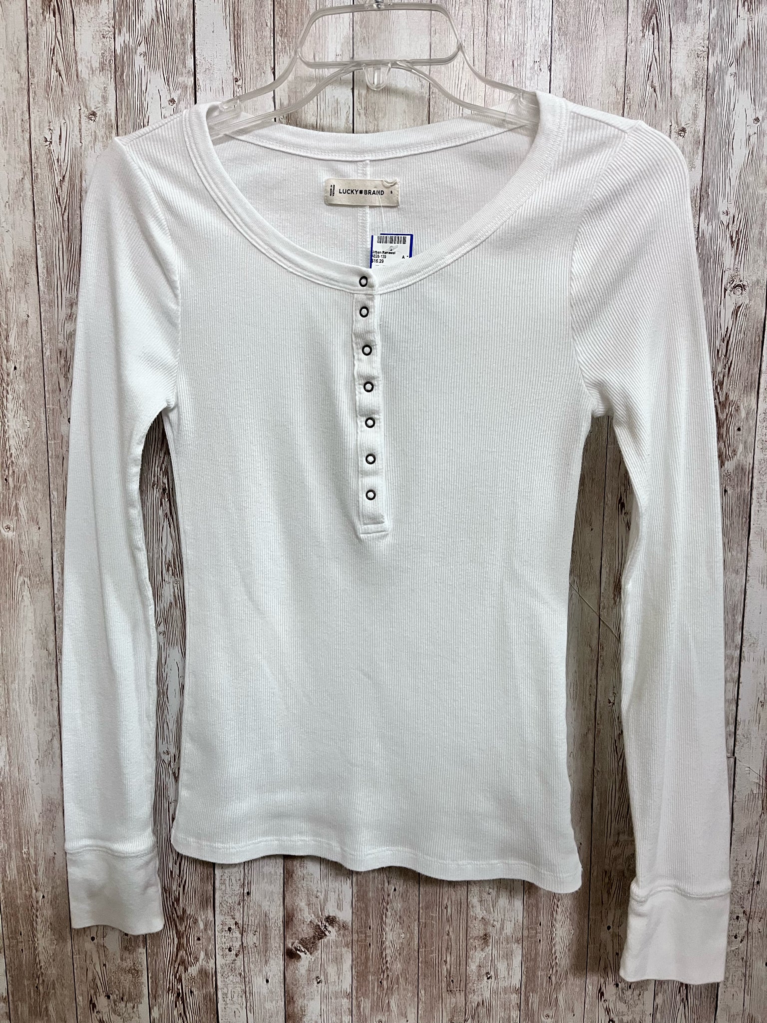 White LUCKY Size S Top