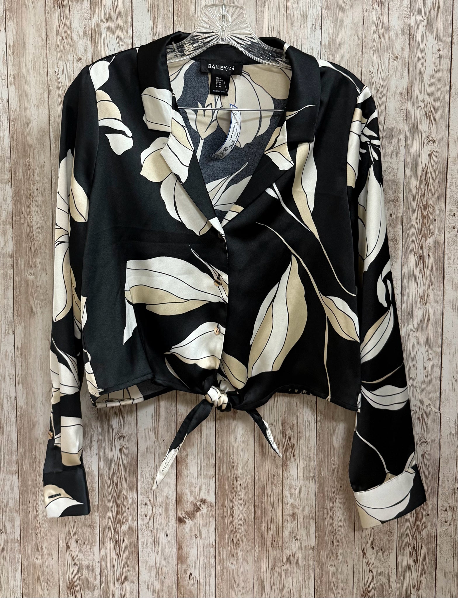 BAILEY44 Size L Black Print 2 PC PANT SET