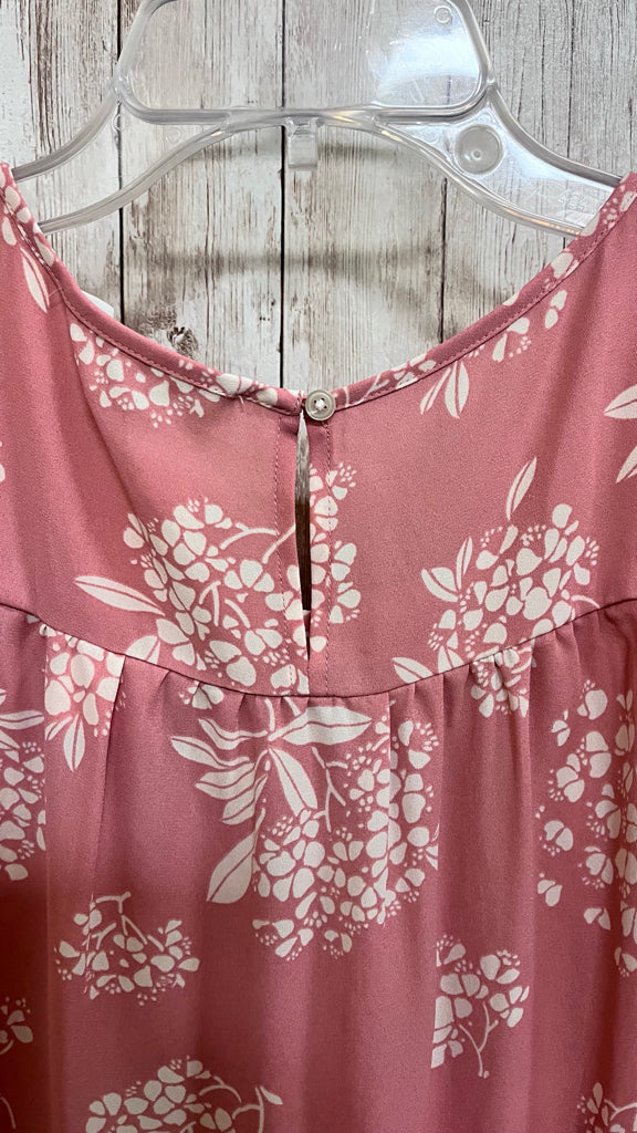 LOFT Size L PINK AND CREAM FLORAL Top