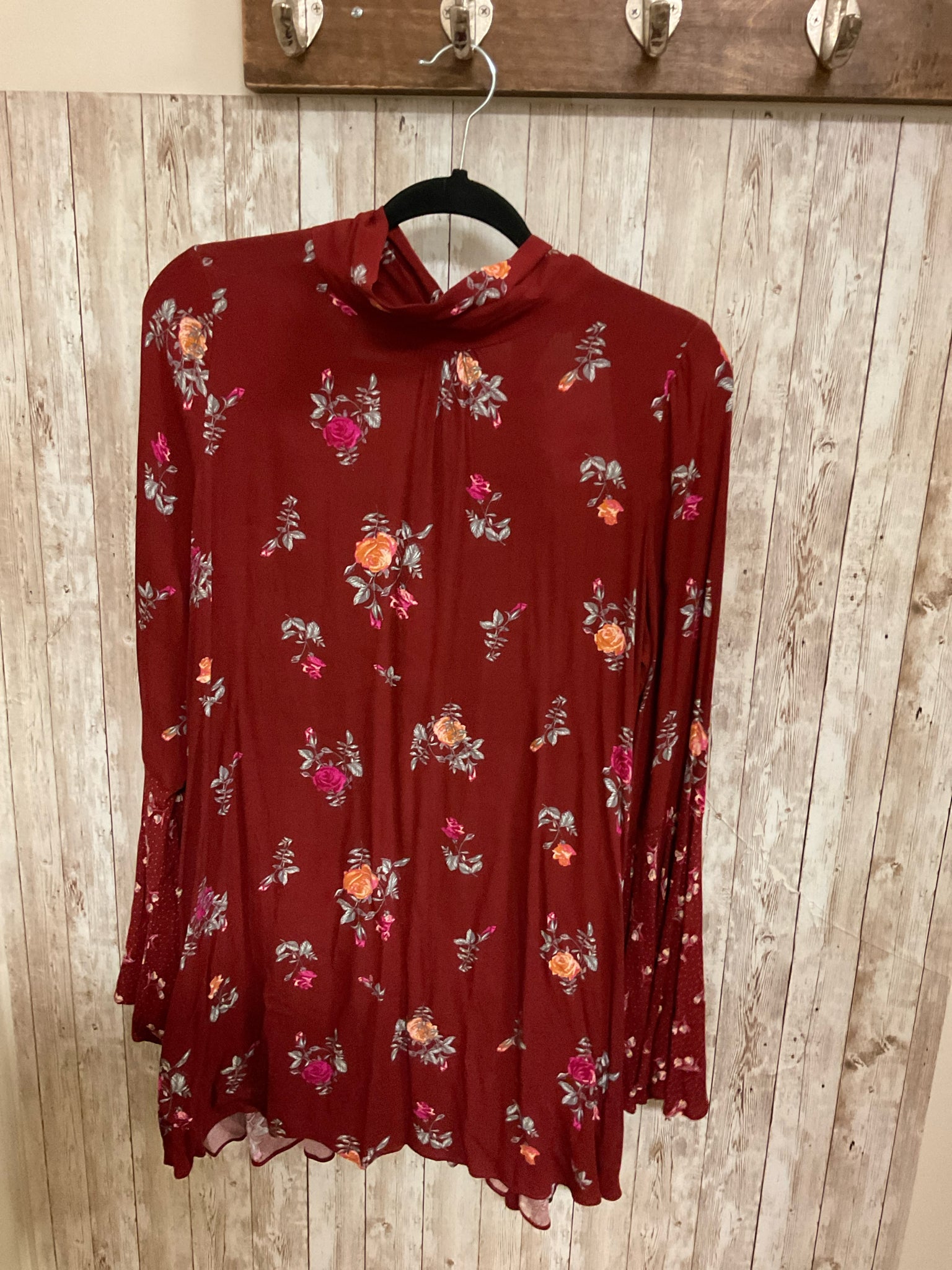 FREE PEOPLE RUST FLORAL Women Size S Tunic