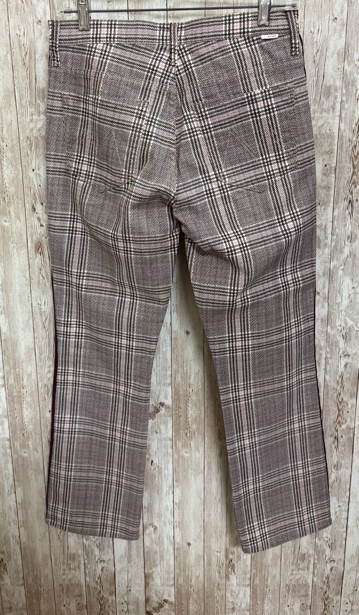 Size 4 MOTHER BROWN PLAID Pants