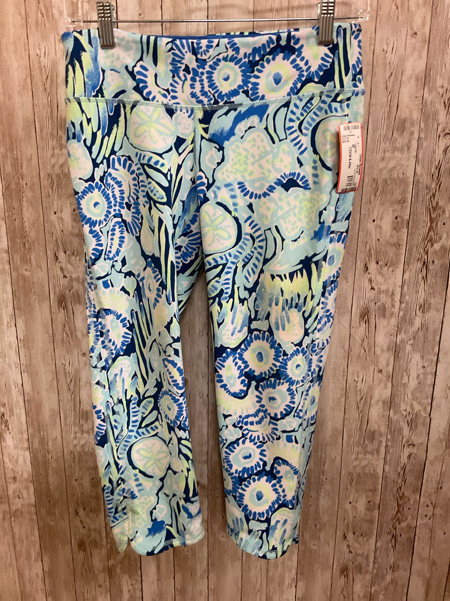 Size M LILLY PULITZER LIGHT BLUE PRINT Leggings