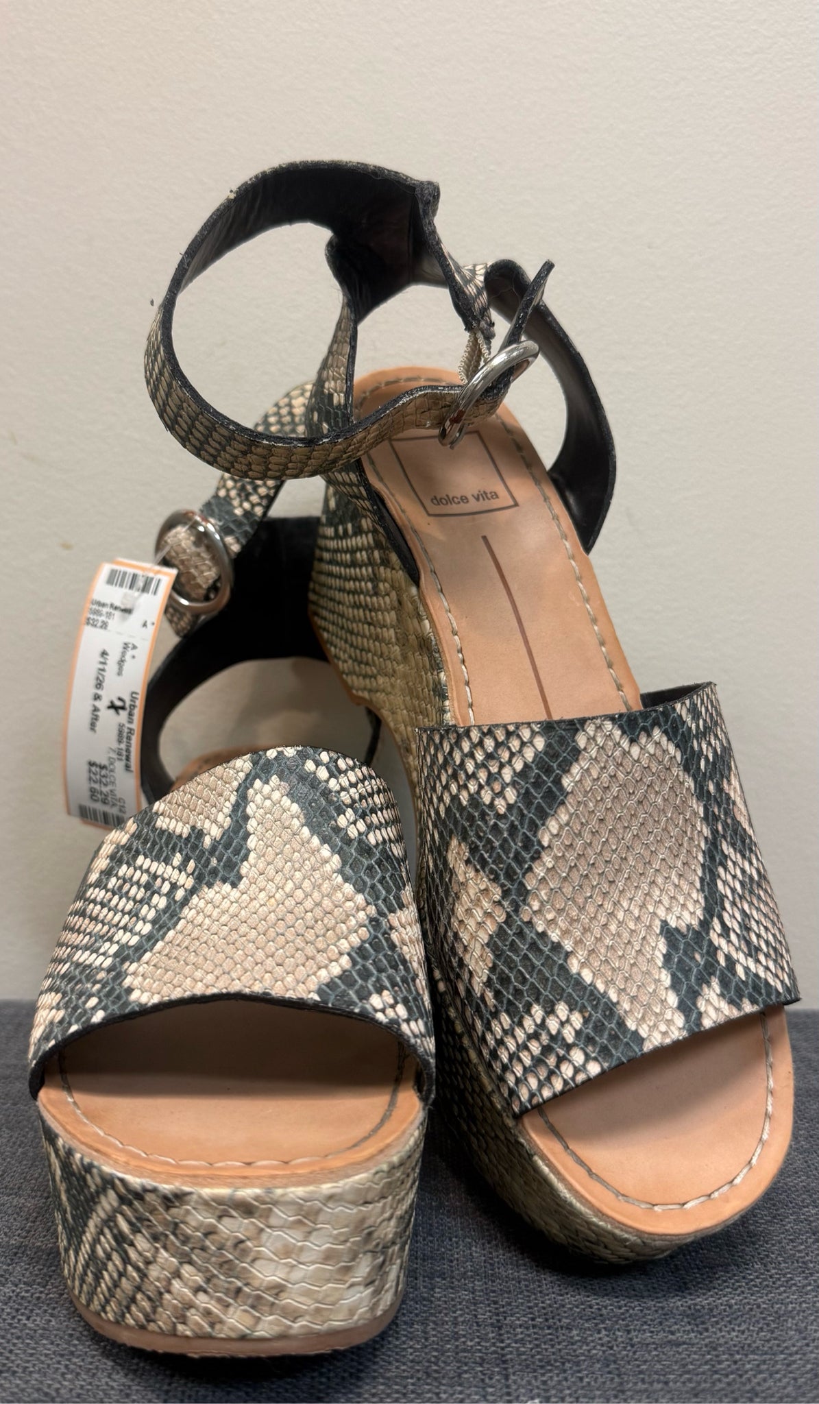 7 DOLCE VITA SNAKE Wedges