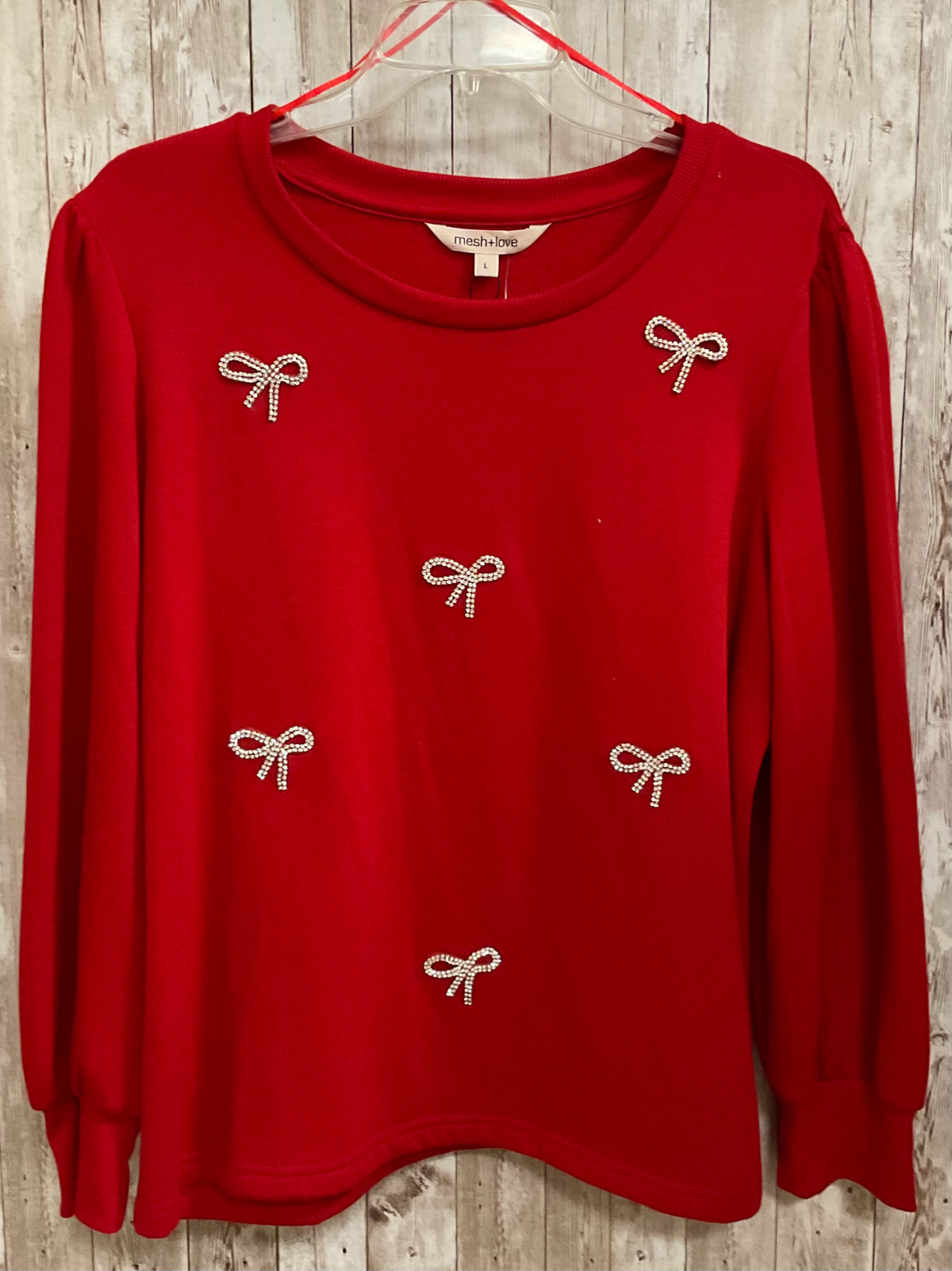 MESH + LOVE Red sweatshirt