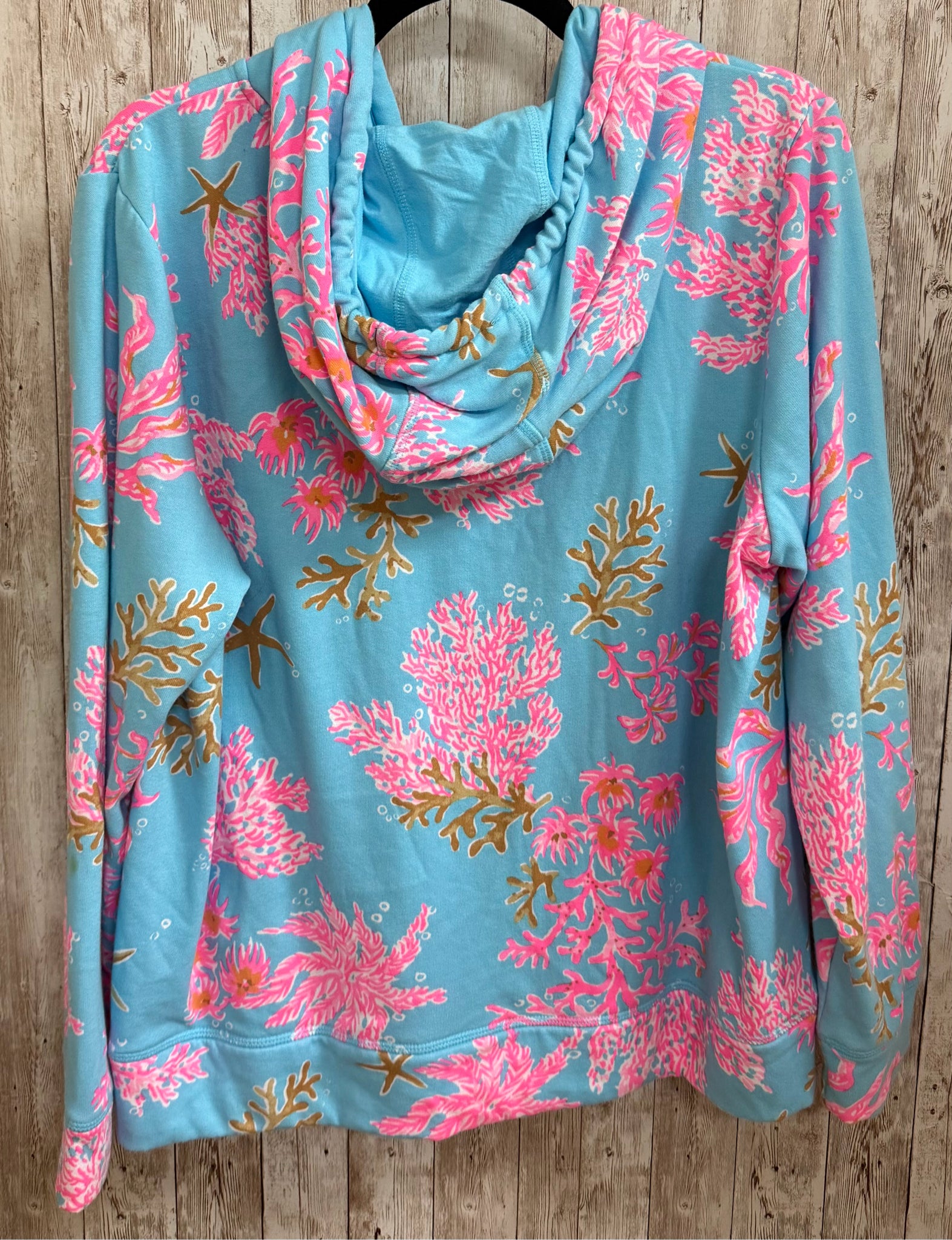 Size XL LILLY PULITZER BLUE AND PINK PRINT Top