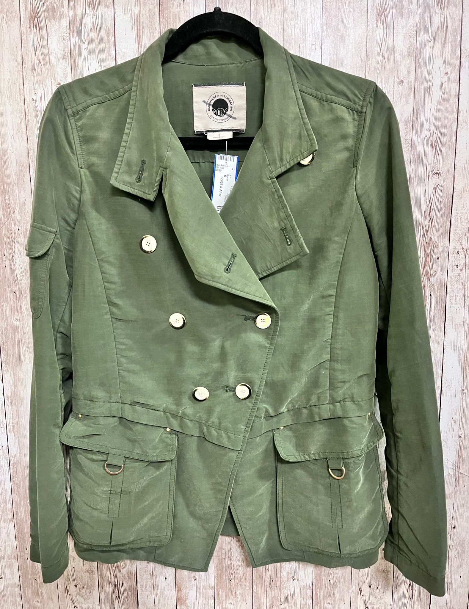 Size 6 DAUGHTERS OF LIB Olive Blazer