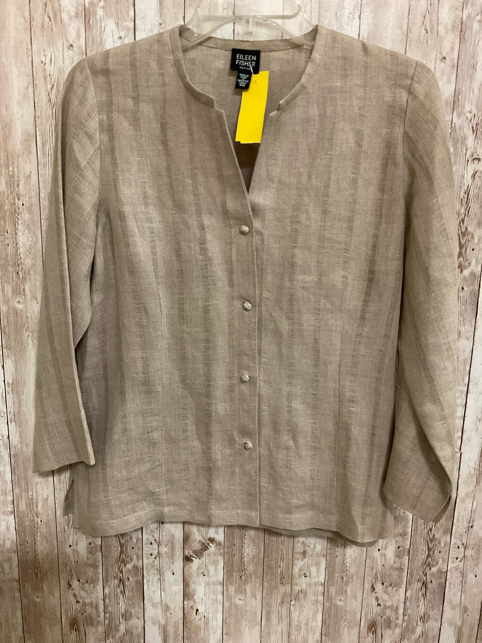 EILEEN FISHER Size M Tan Top