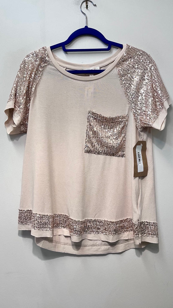 Size M LISTICLE CHAMPAGNE Top