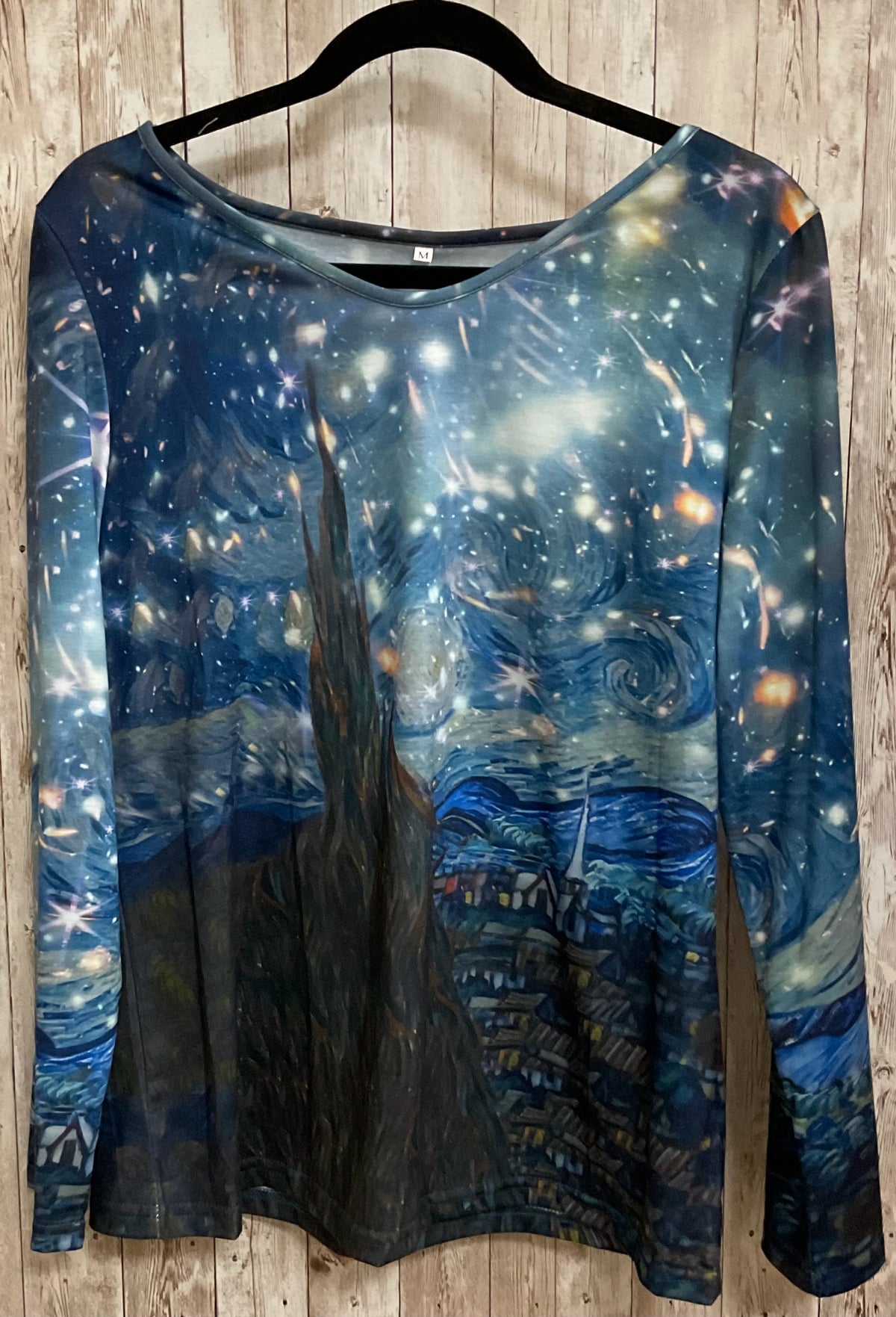 Size M NO DESIGN Blue Print Top