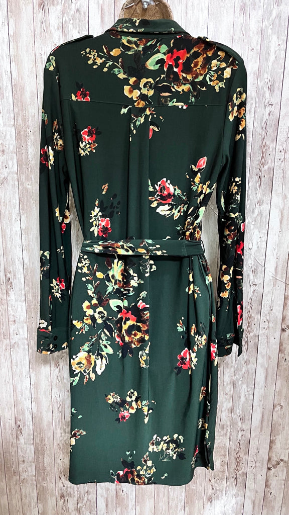 JONES NEW YORK Size M GREEN FLORAL Dress