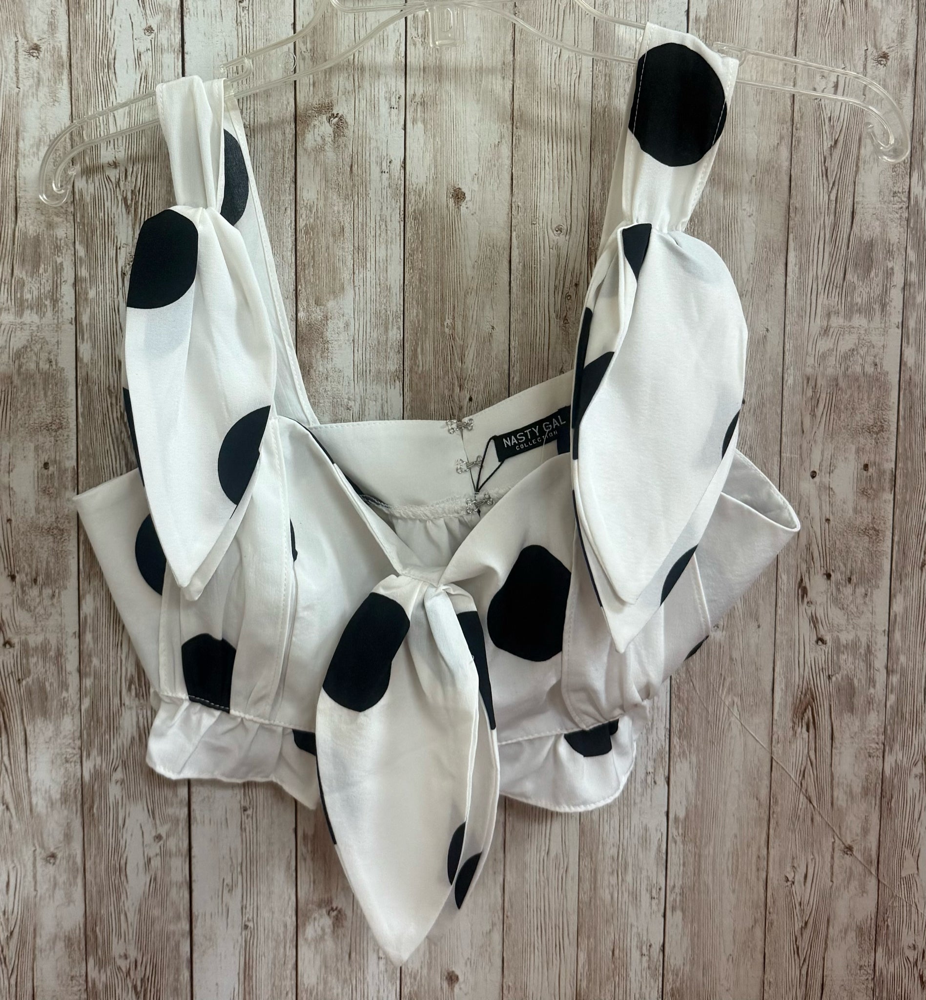 Size 8 NASTY GAL White and Black Top
