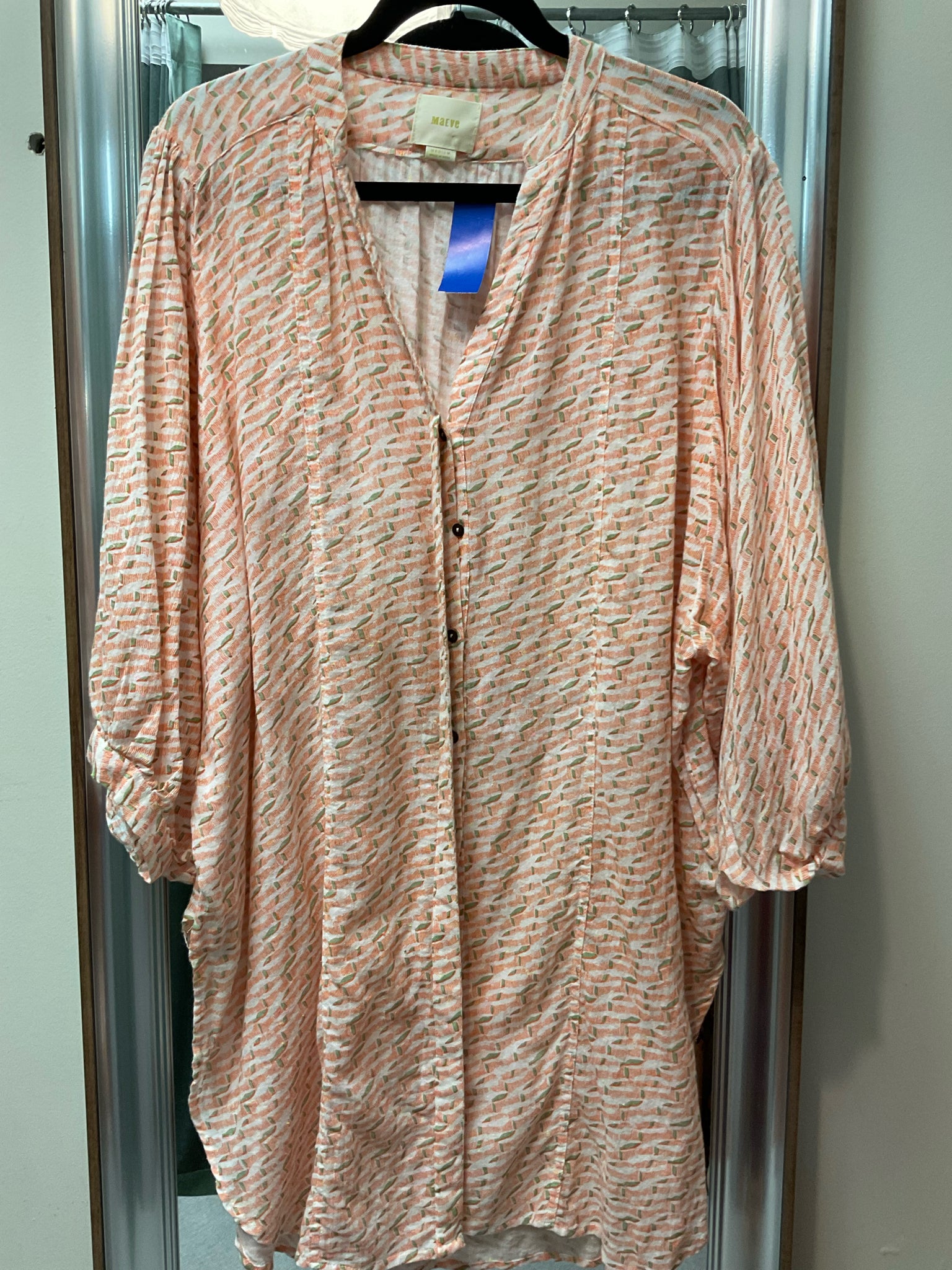 Size M MAEVE Peach Print Dress