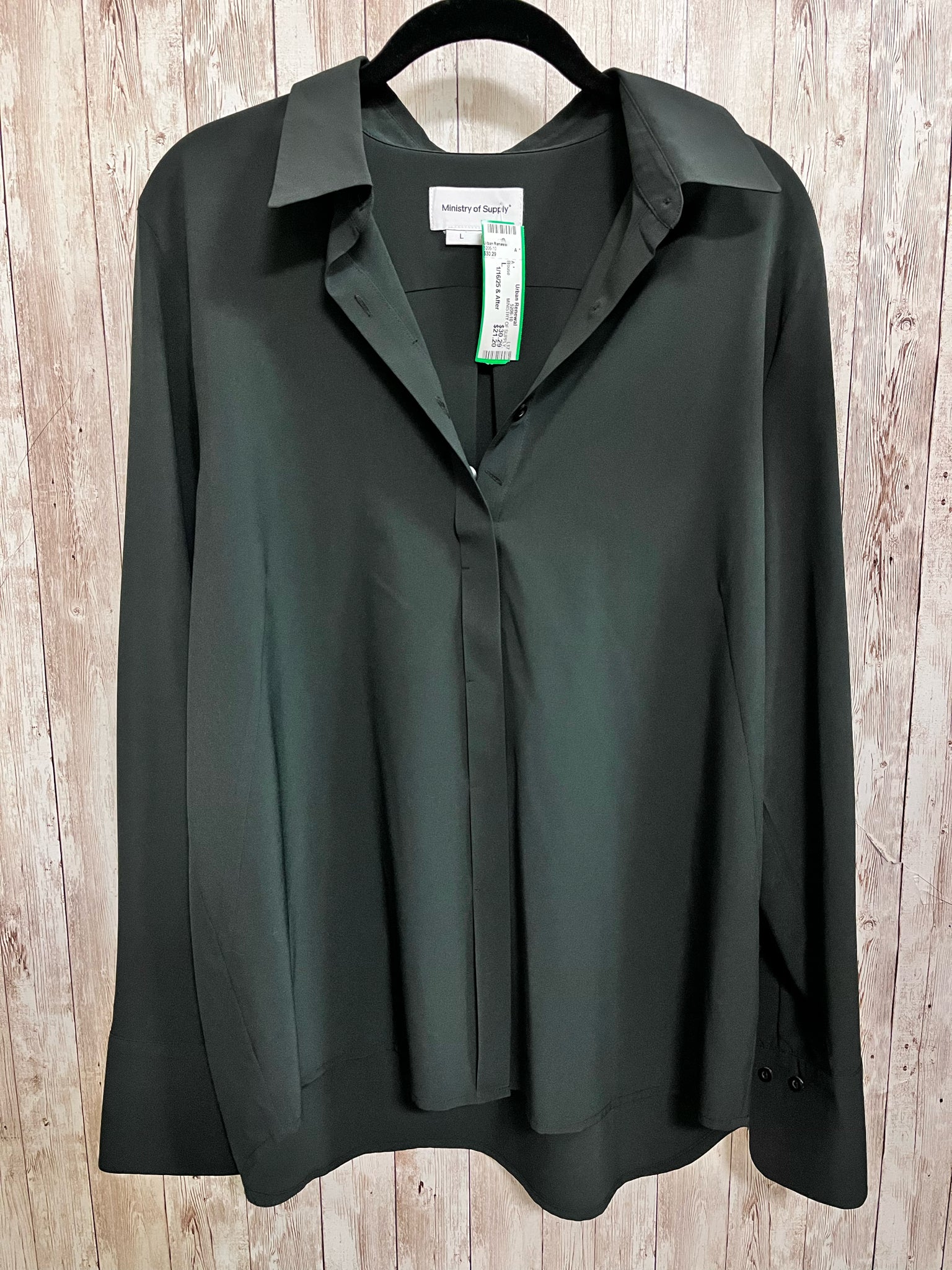 MINISTRY OF SUPPLY Size L Black Blouse