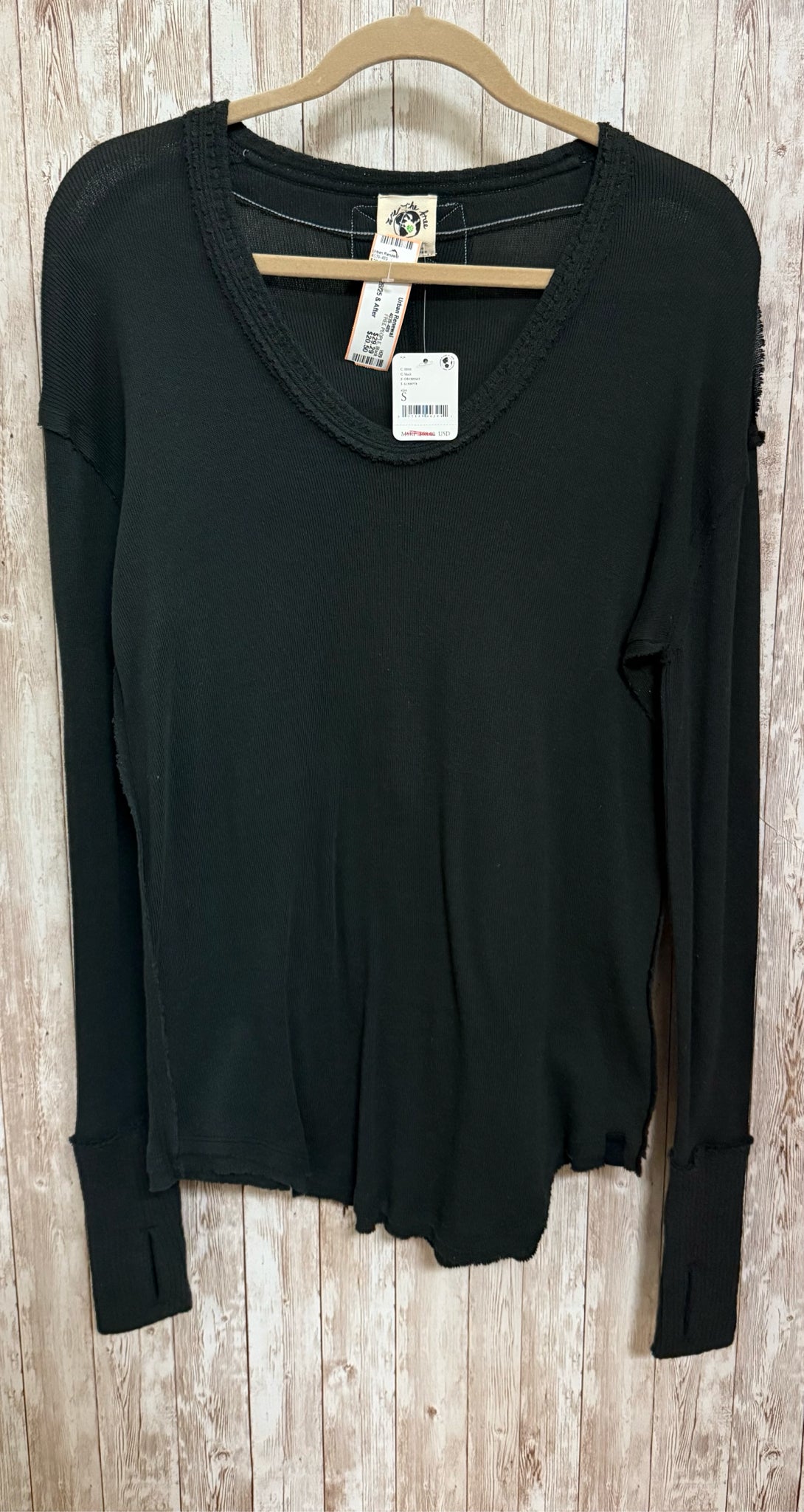 Size S FREE PEOPLE Black Top