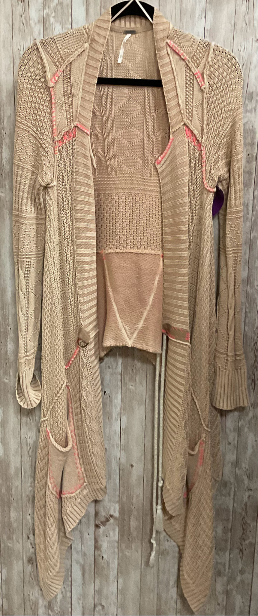 Size M FREE PEOPLE Tan Cardigan